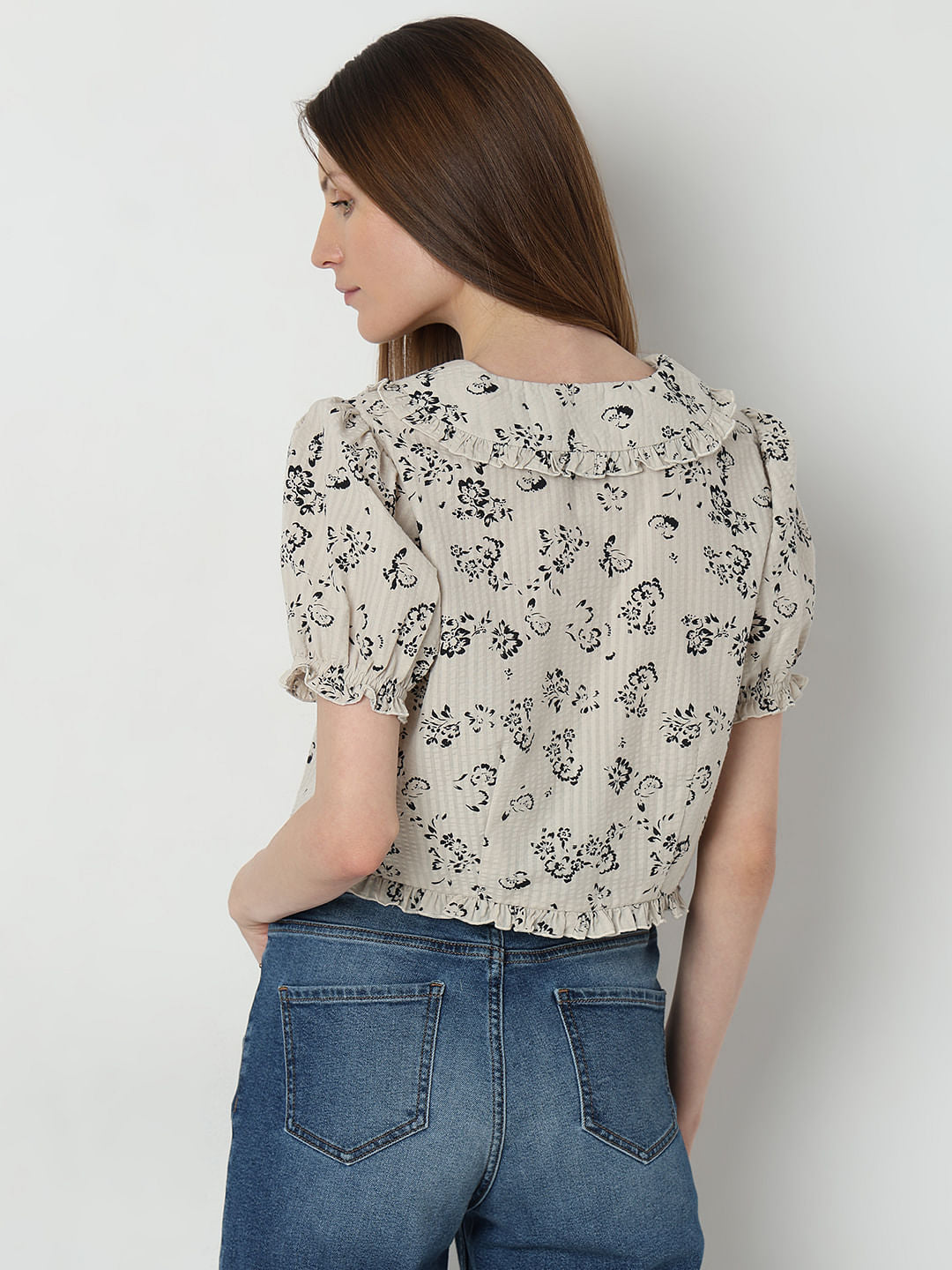 Light Beige Printed Shirt