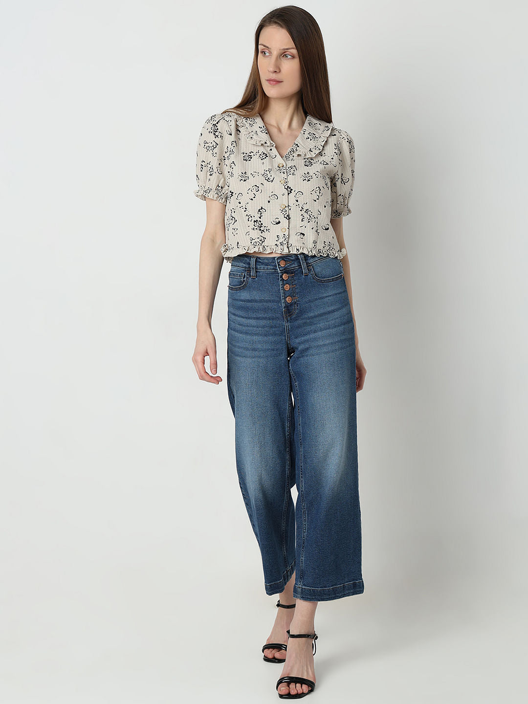 Light Beige Printed Shirt