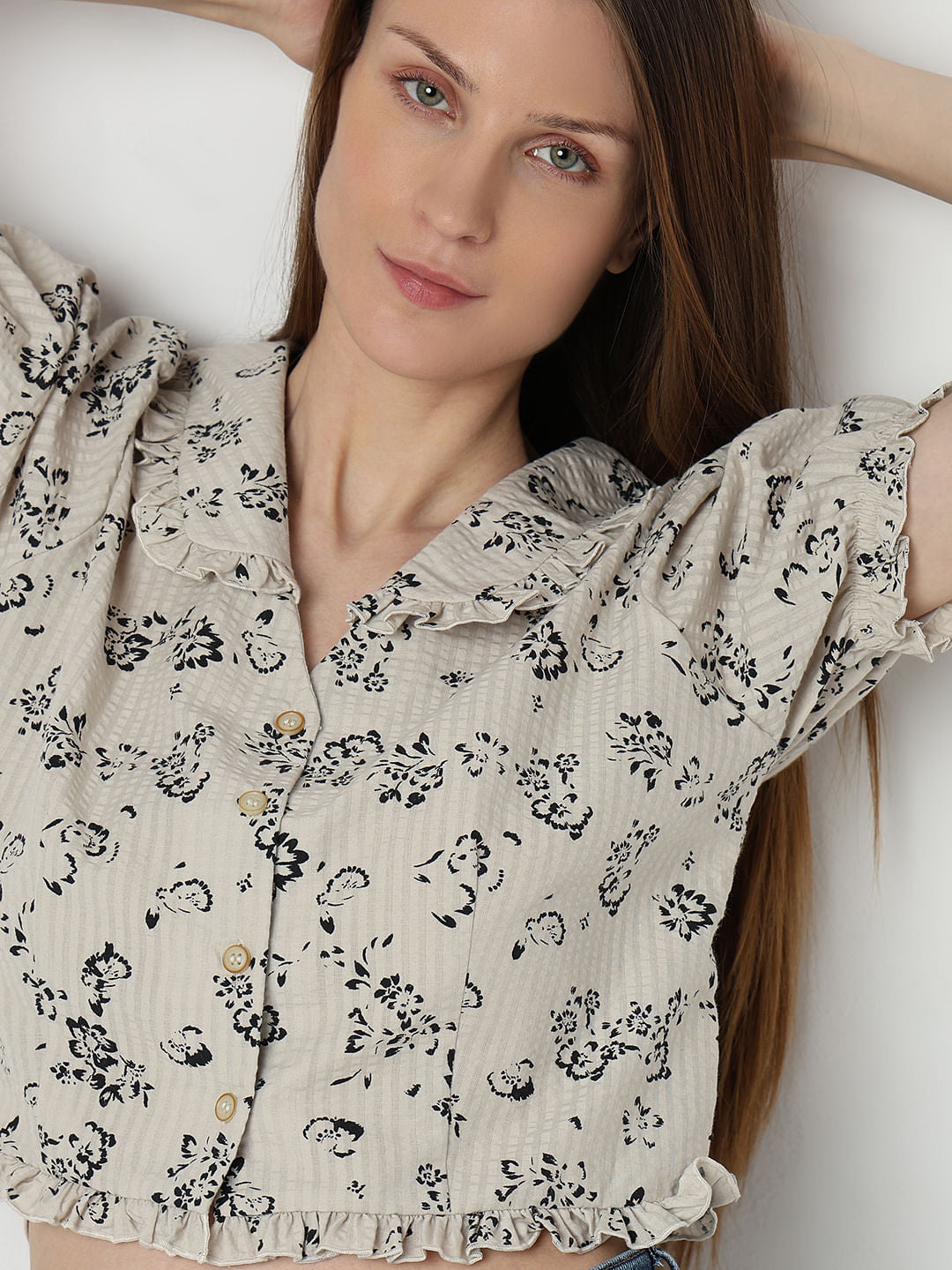 Light Beige Printed Shirt