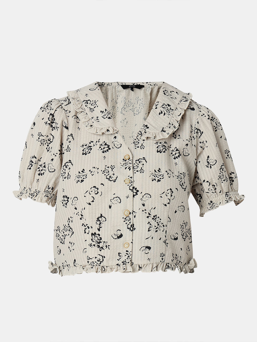 Light Beige Printed Shirt
