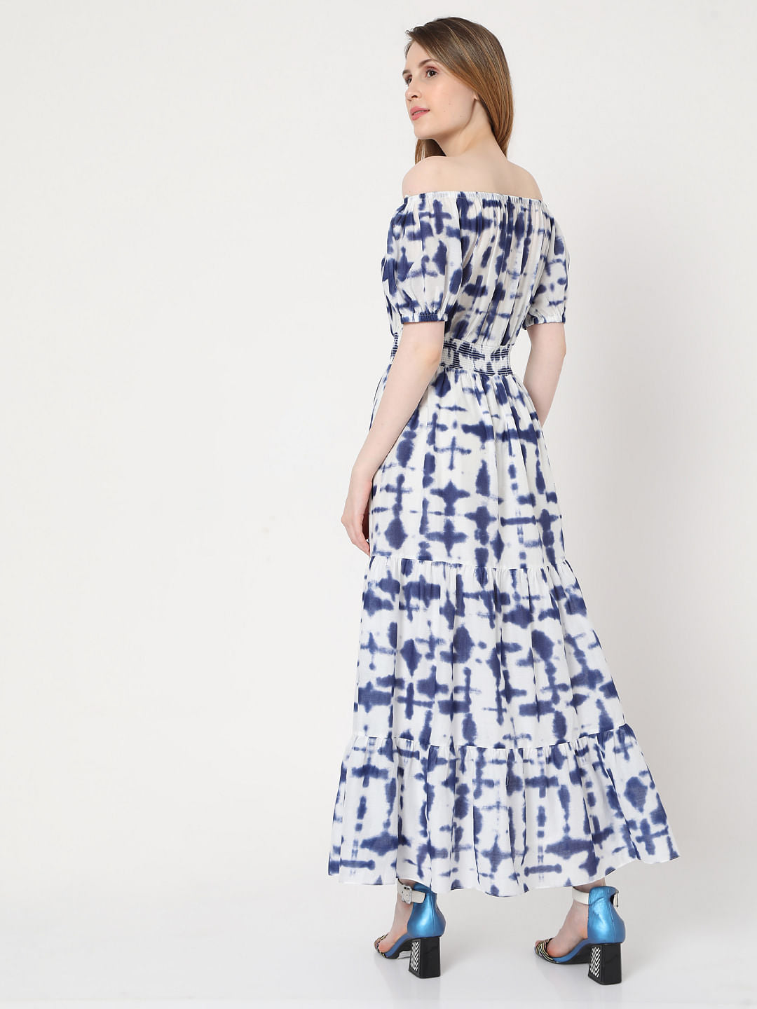 Blue Tie Dye Maxi Dress