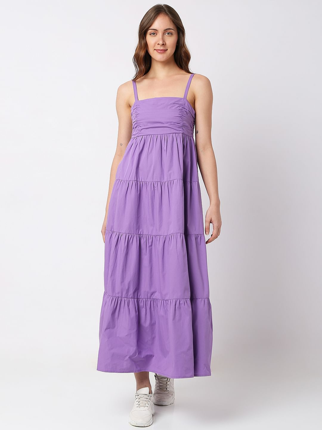 Purple Tiered Maxi Dress