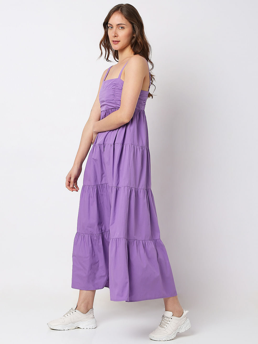 Purple Tiered Maxi Dress