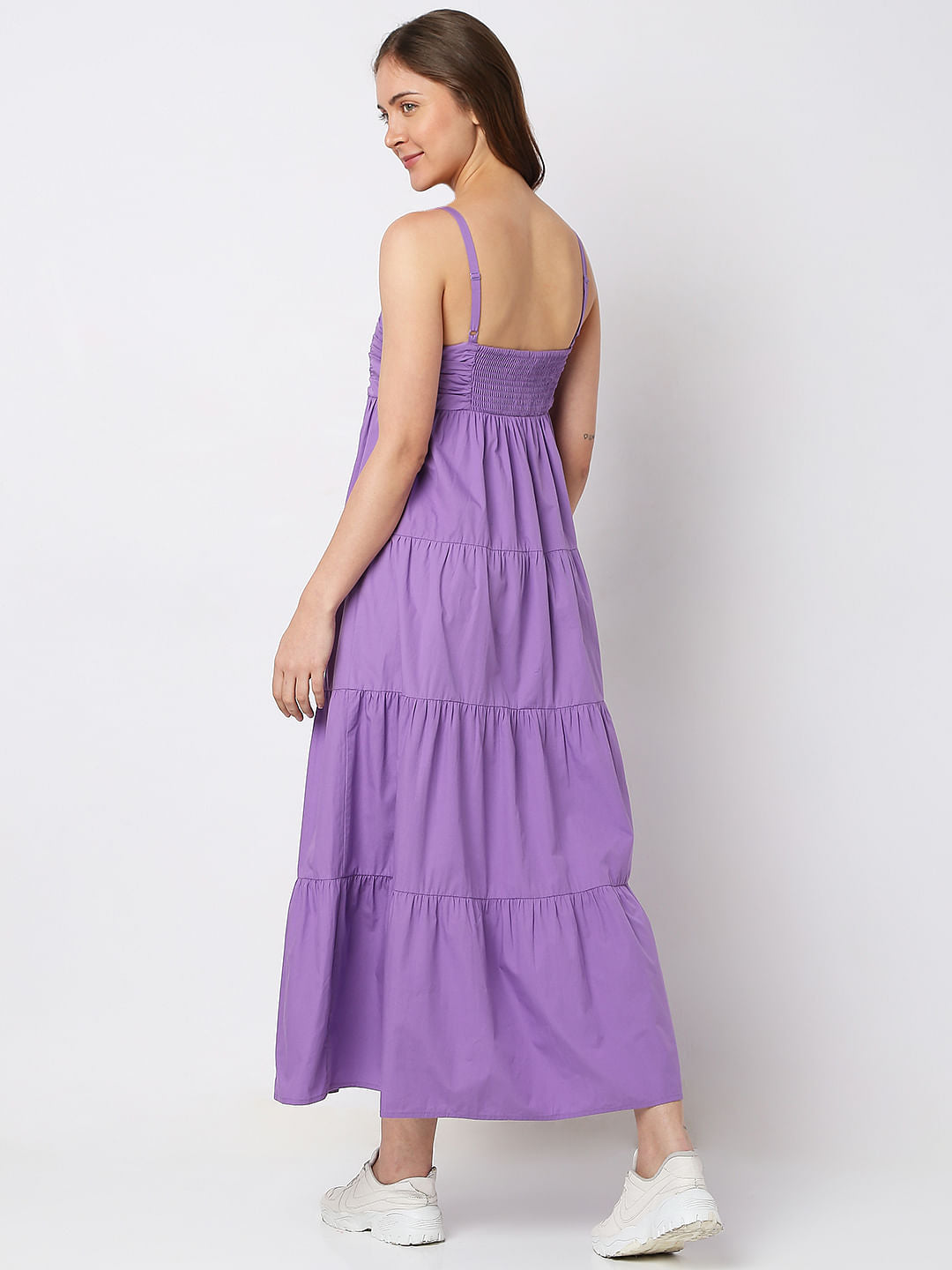 Purple Tiered Maxi Dress
