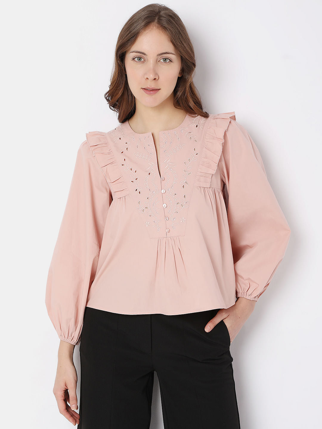 Pink Textured Top