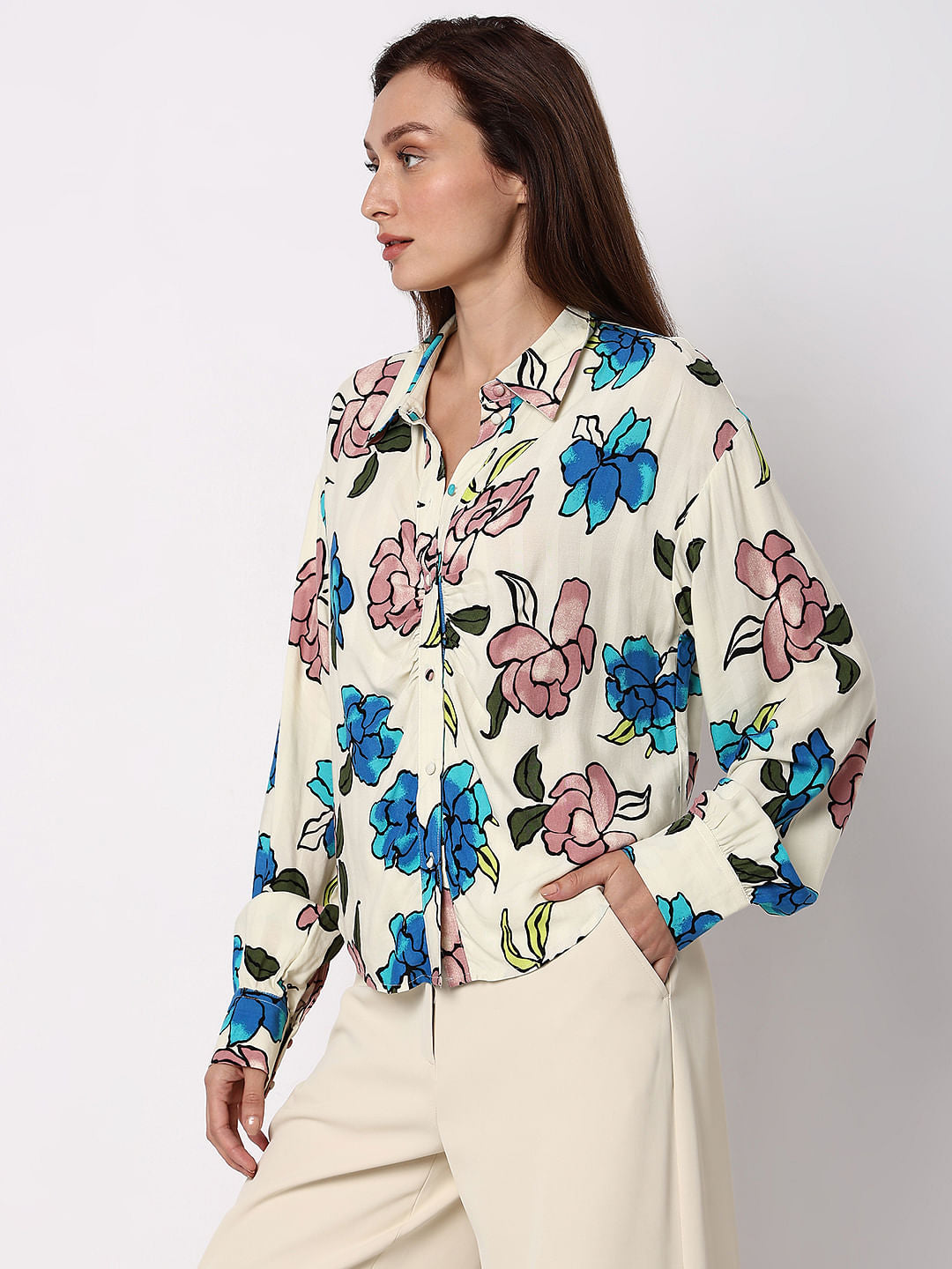 Off-White Floral Shirt