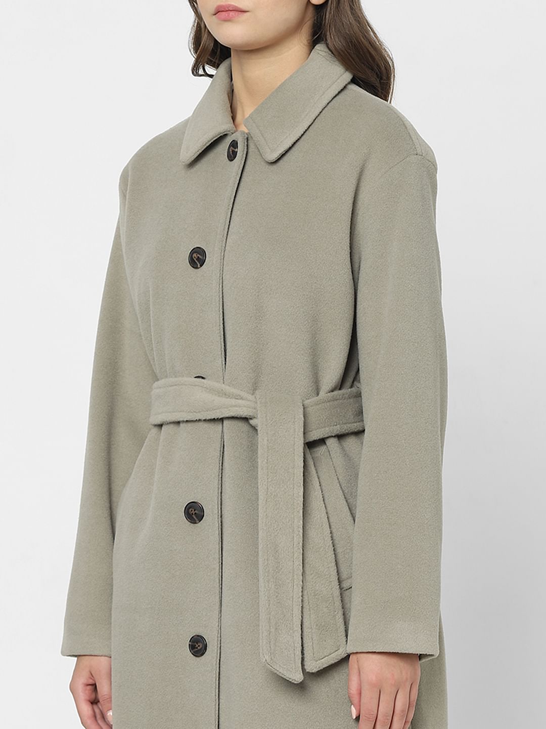 Grey Long Duster Coat