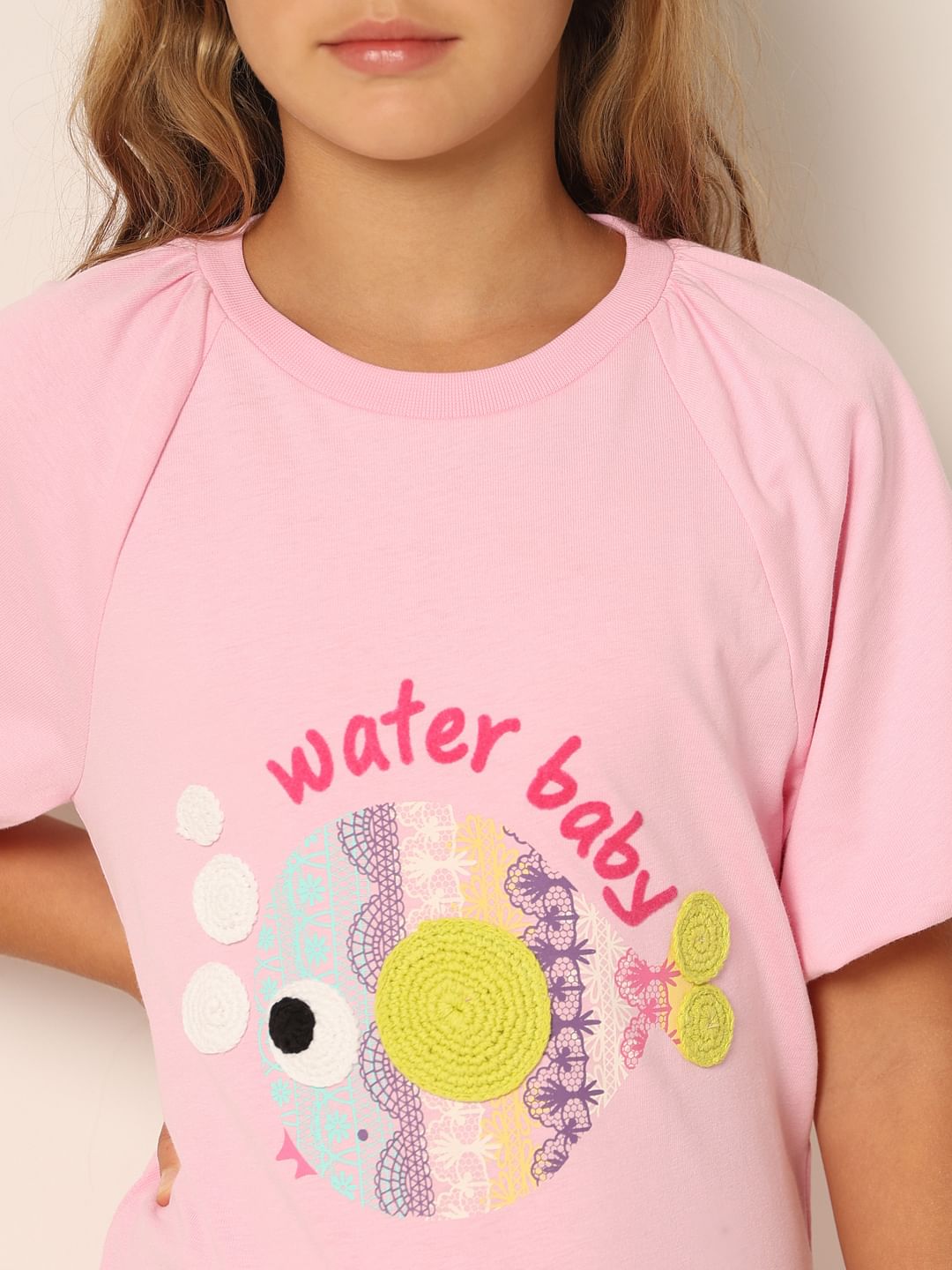 Pink Graphic Print Fit & Flare Dress