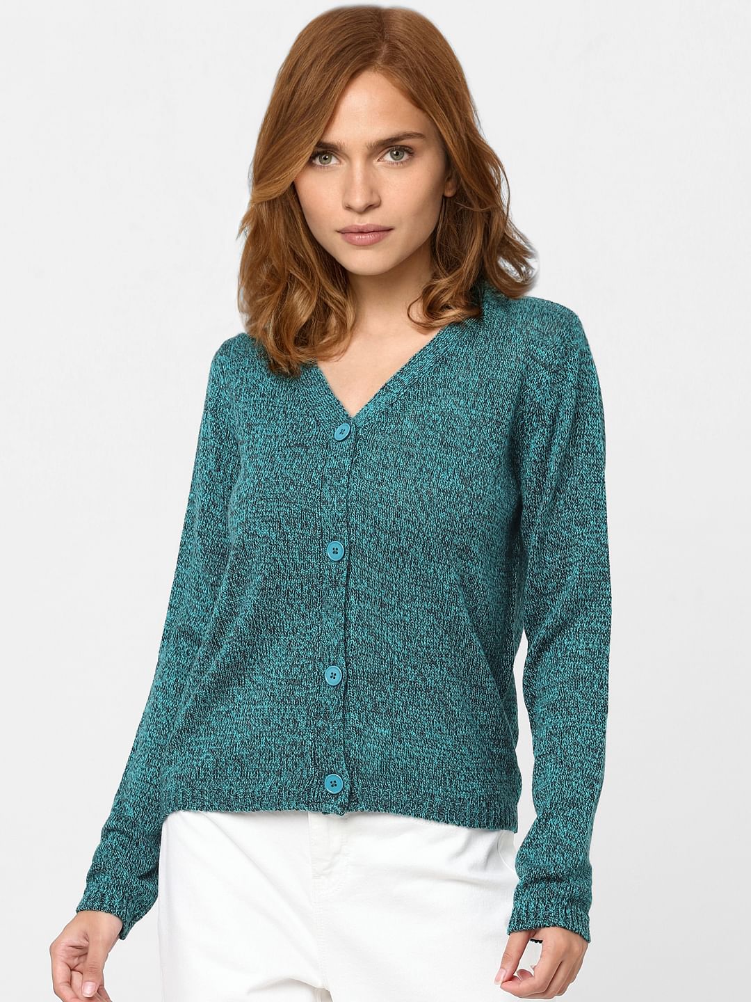 Blue Textured Cardigan