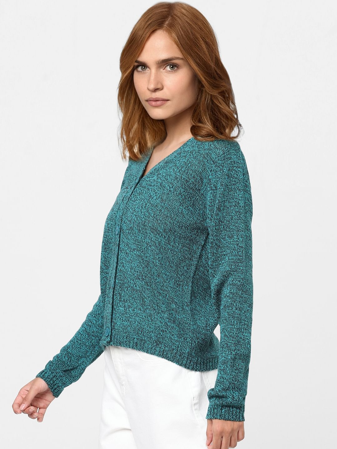 Blue Textured Cardigan