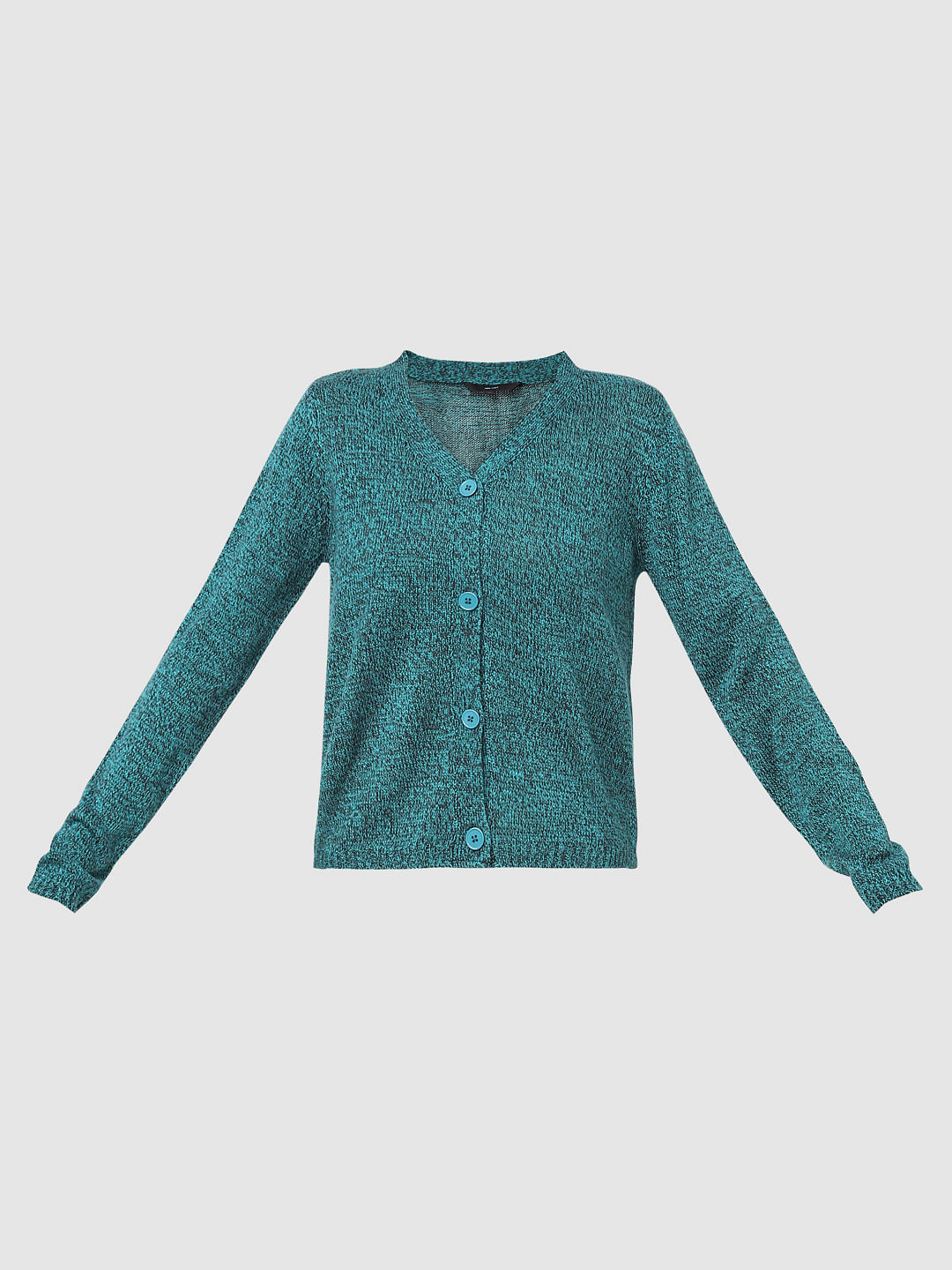 Blue Textured Cardigan