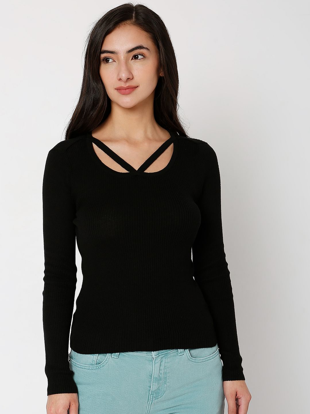 Black Ribbed Sweater