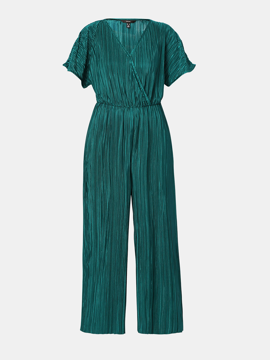 Green Plisse Jumpsuit