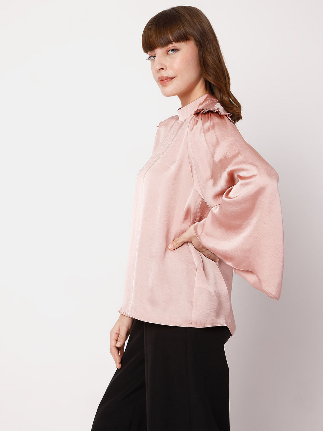 Pink Satin Top