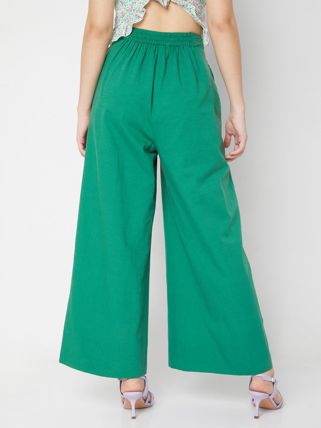 Green Wide Leg Pants