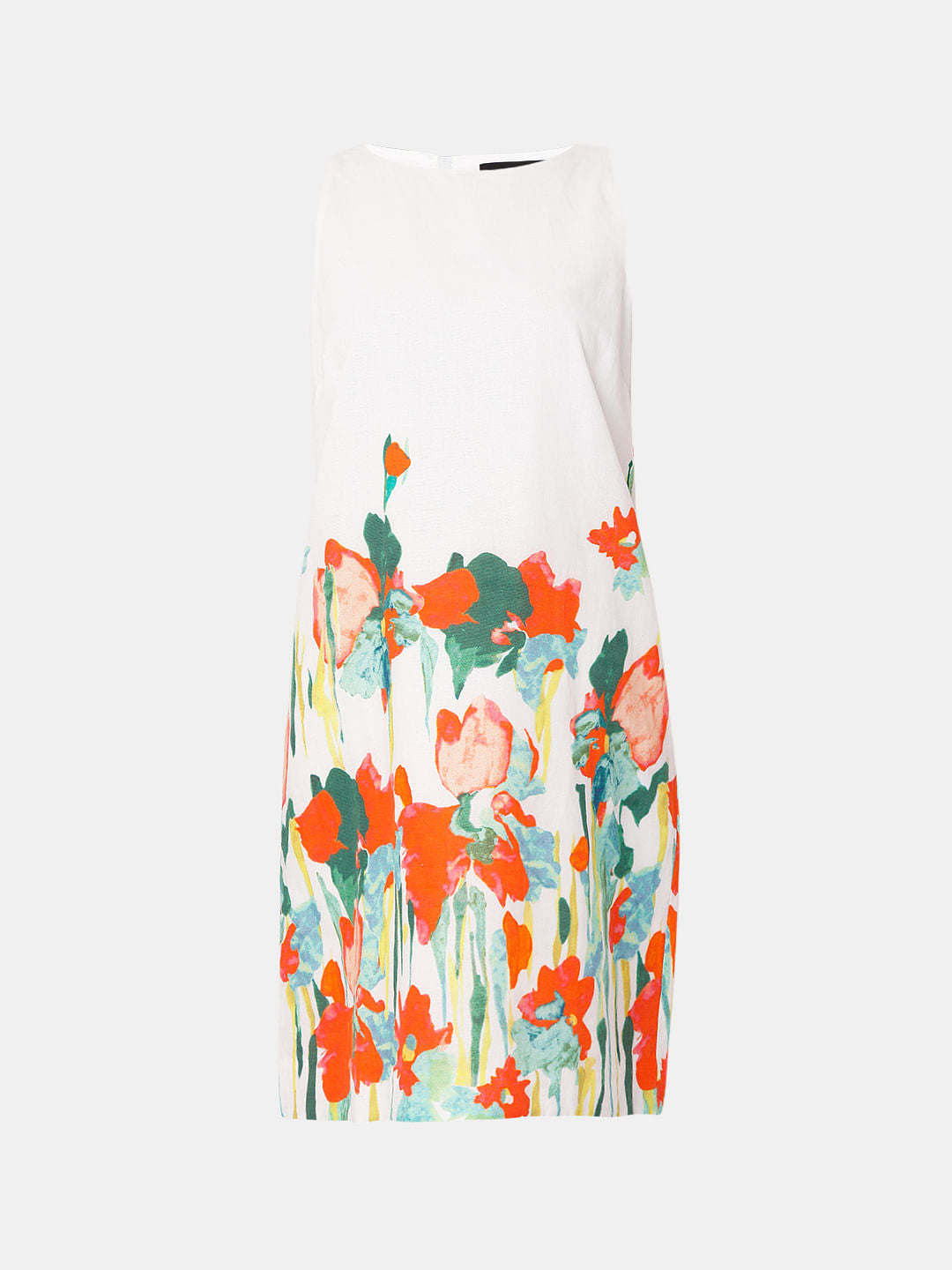 White Floral Shift Dress