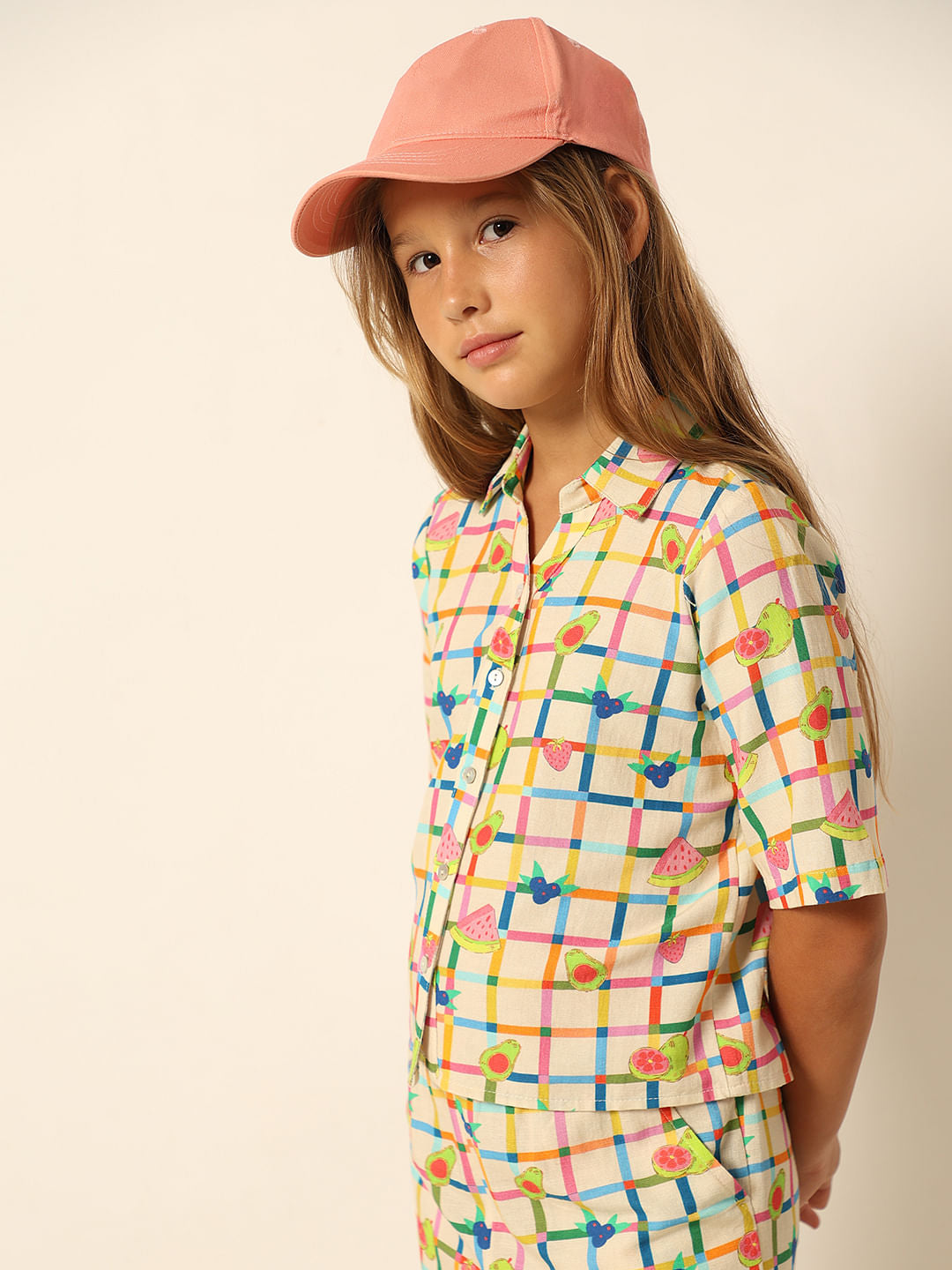 Multi-Colour Check Co-Ord Set Shirt - 5/6Y