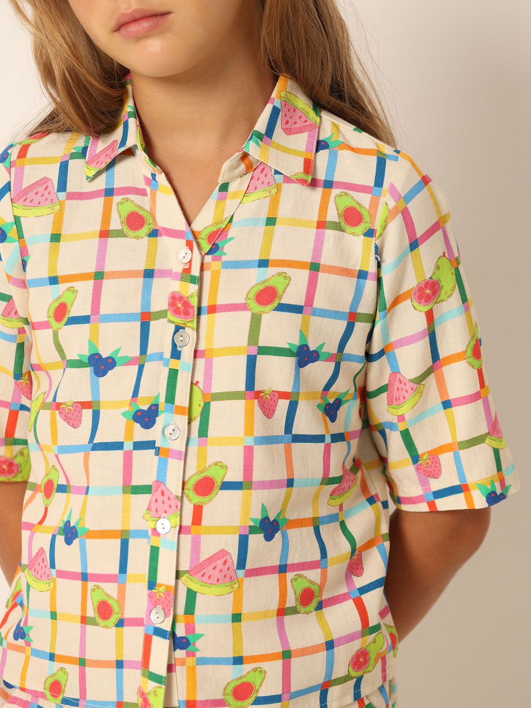 Multi-Colour Check Co-Ord Set Shirt