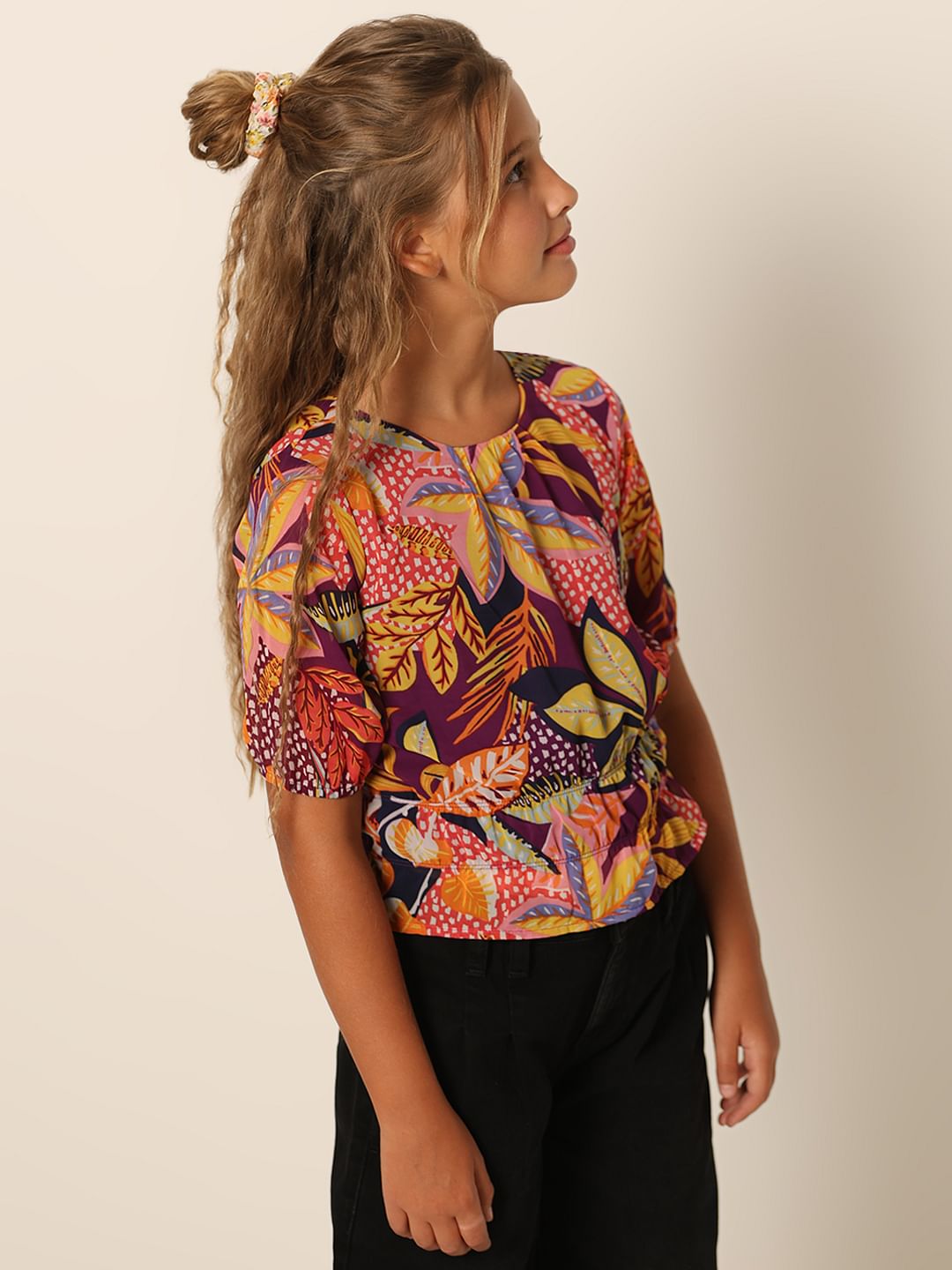 Girls Multi-Colour Printed Top