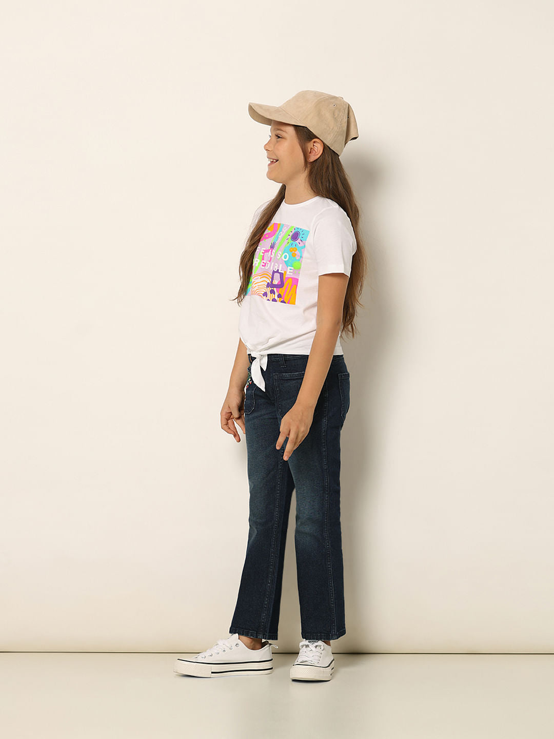 Dark Blue Mid Rise Bootcut Jeans - 4Y
