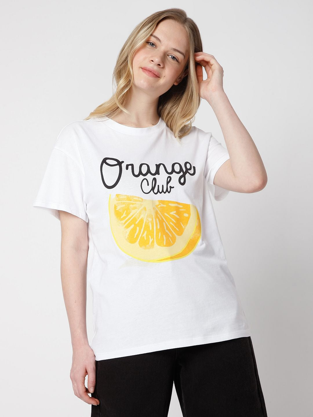 White Graphic Print T-Shirt