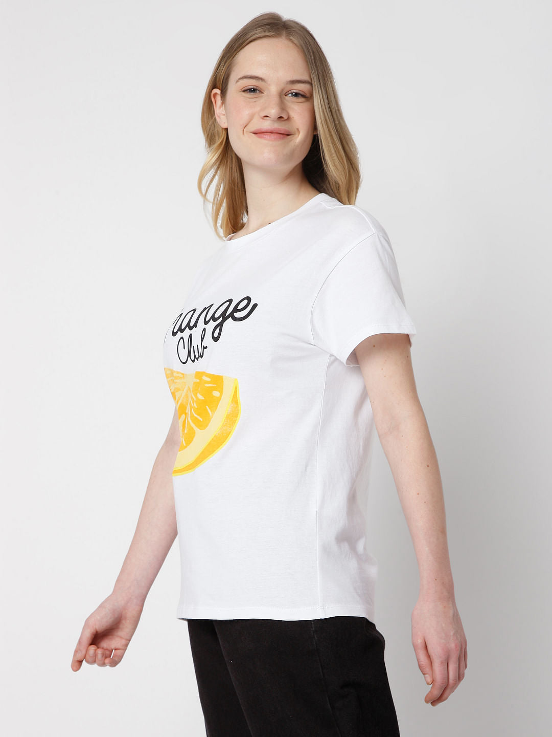 White Graphic Print T-Shirt