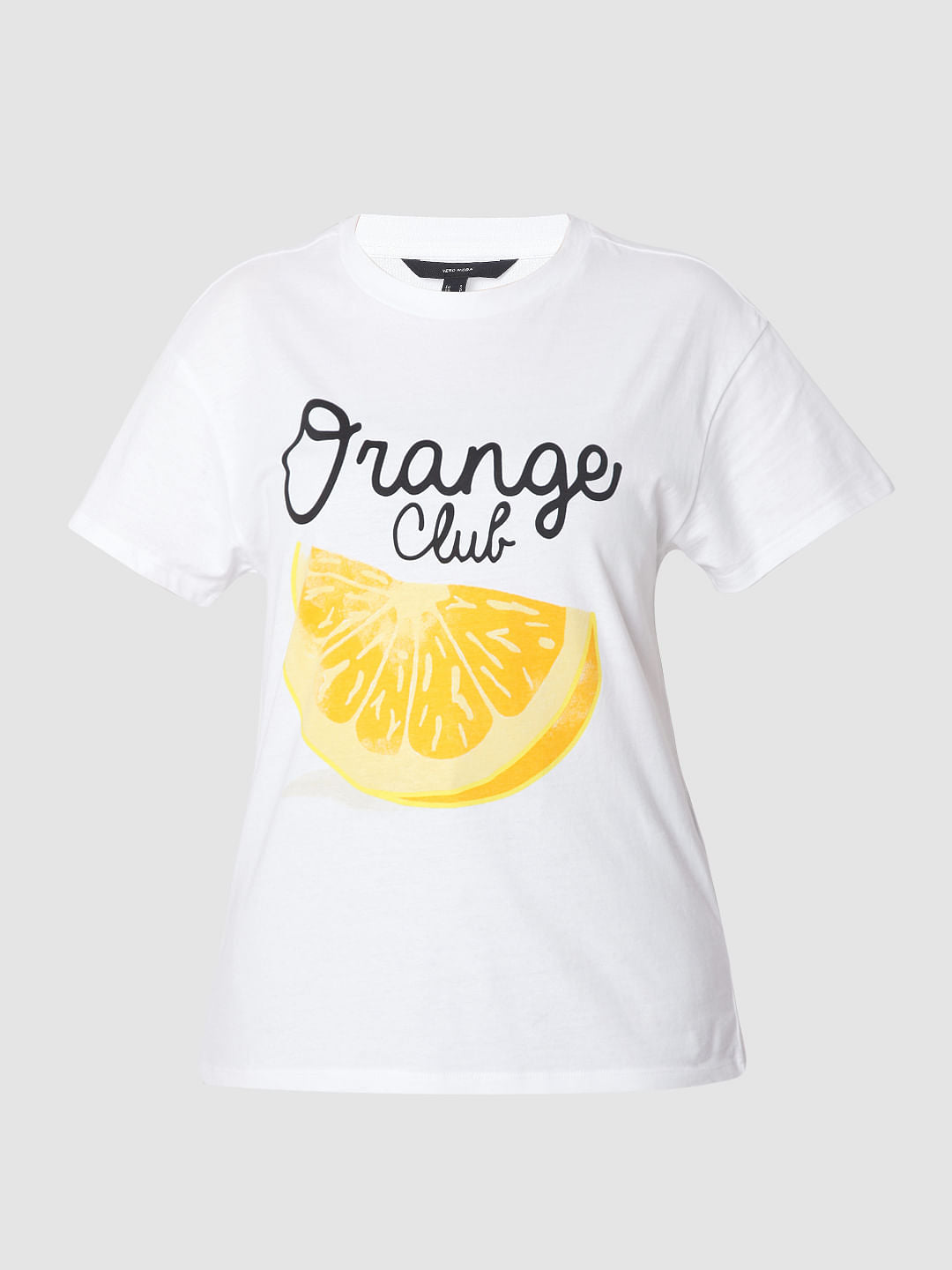 White Graphic Print T-Shirt