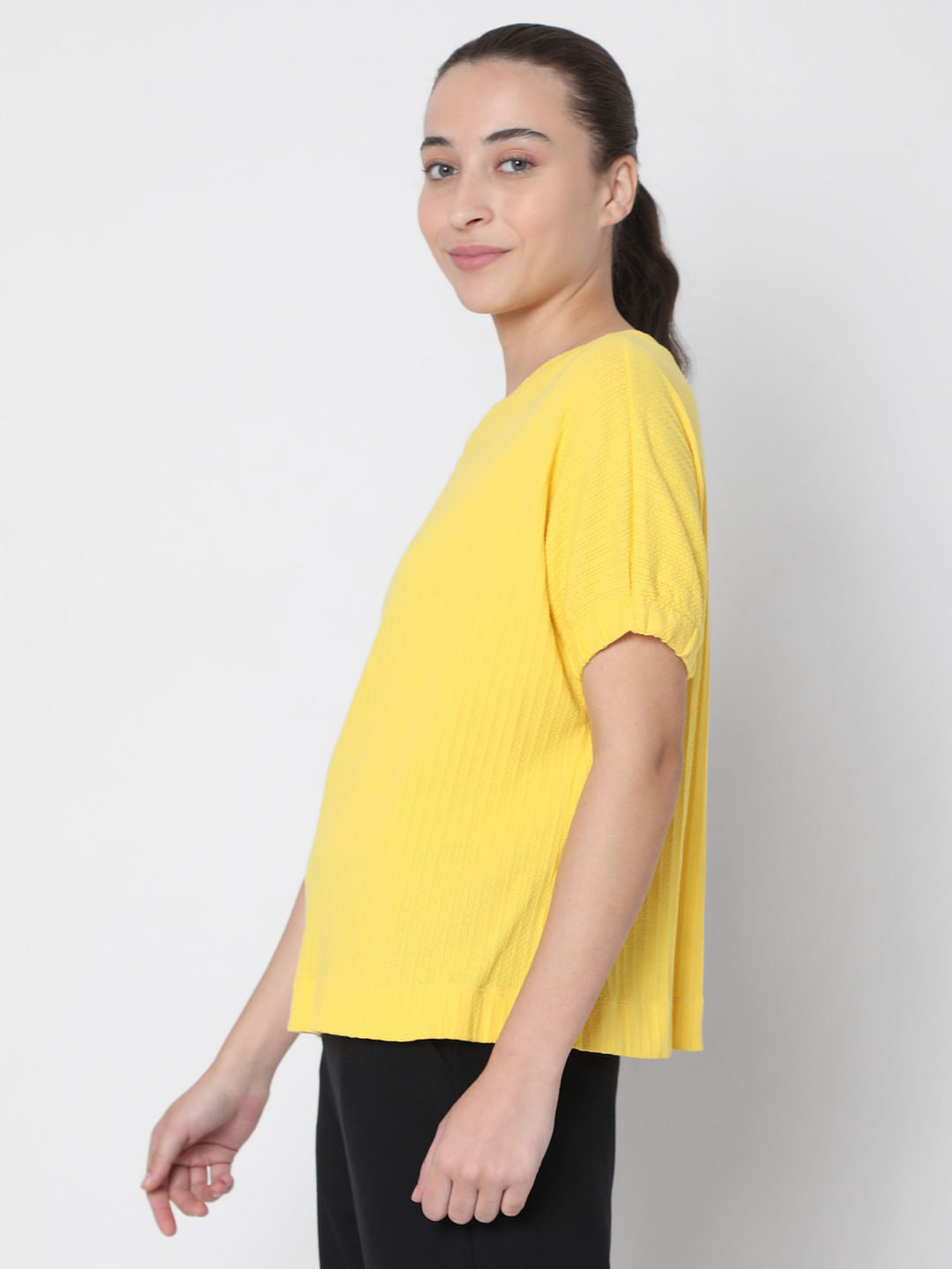 Yellow Textured Top