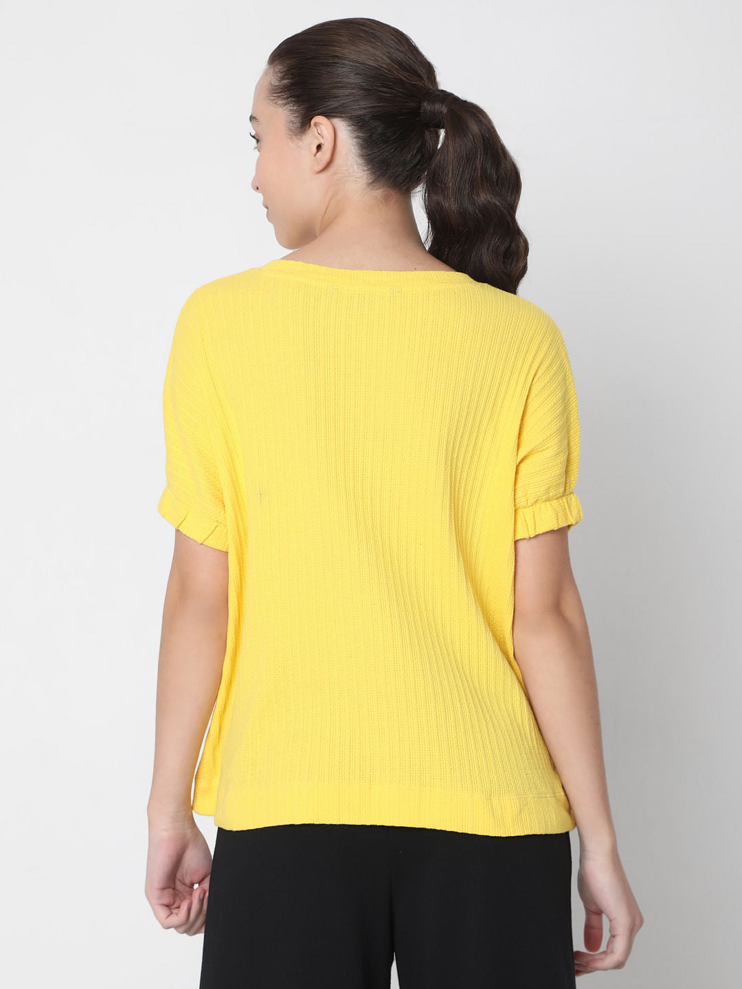 Yellow Textured Top