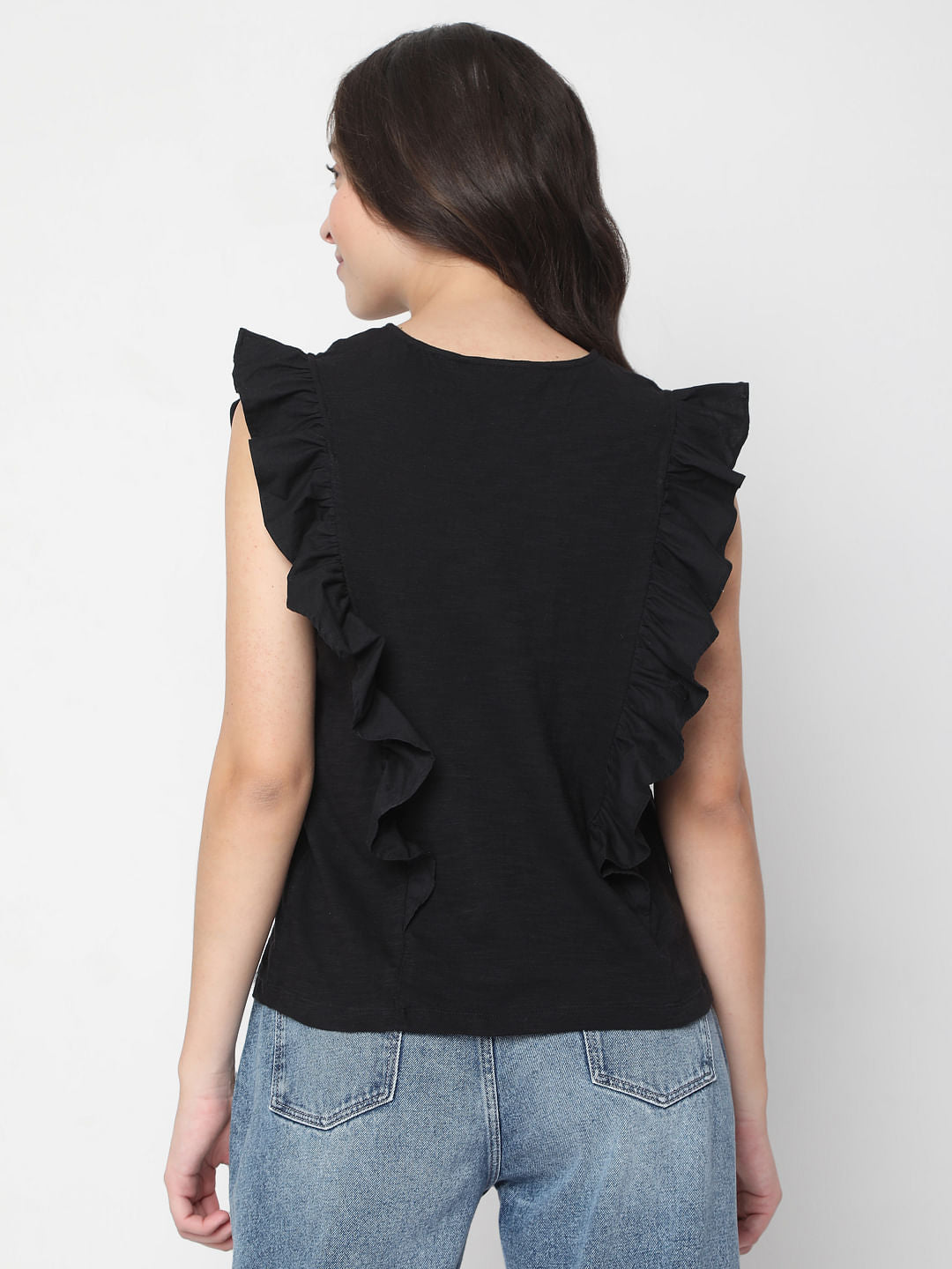 Black Frill Top