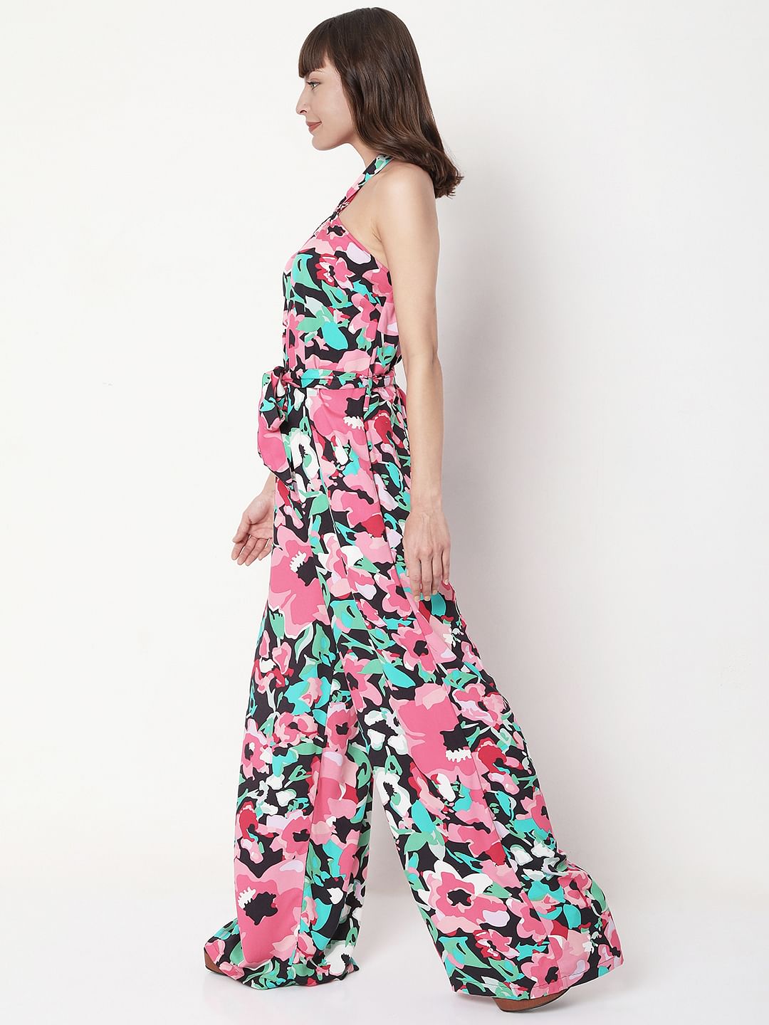 Pink Floral Jumpsuit