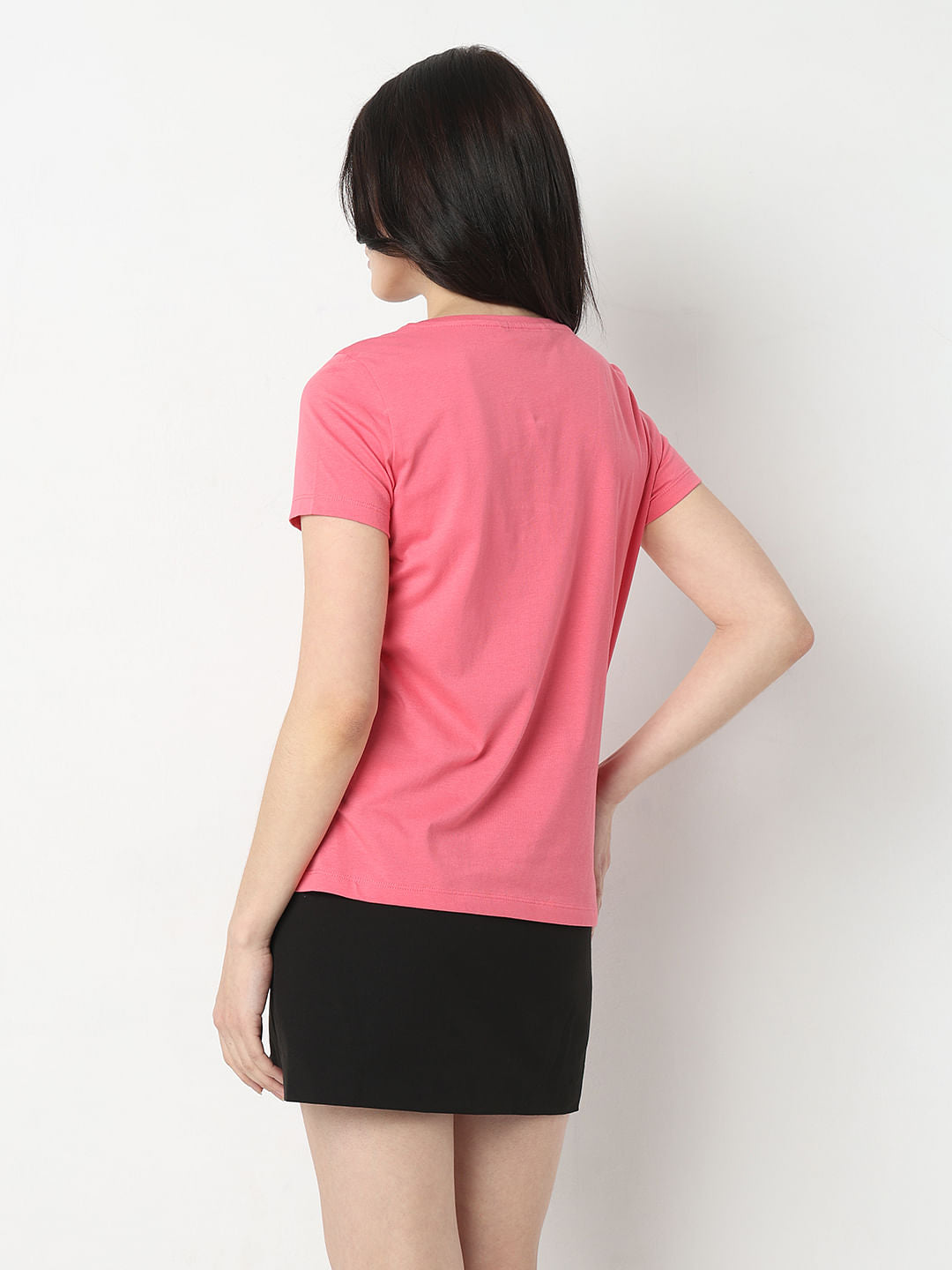 Pink Embroidered Pocket T-Shirt