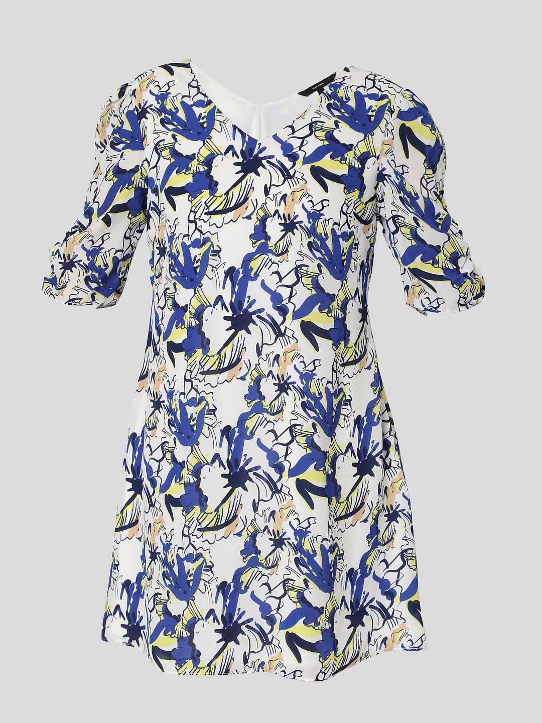 White Floral Shift Dress