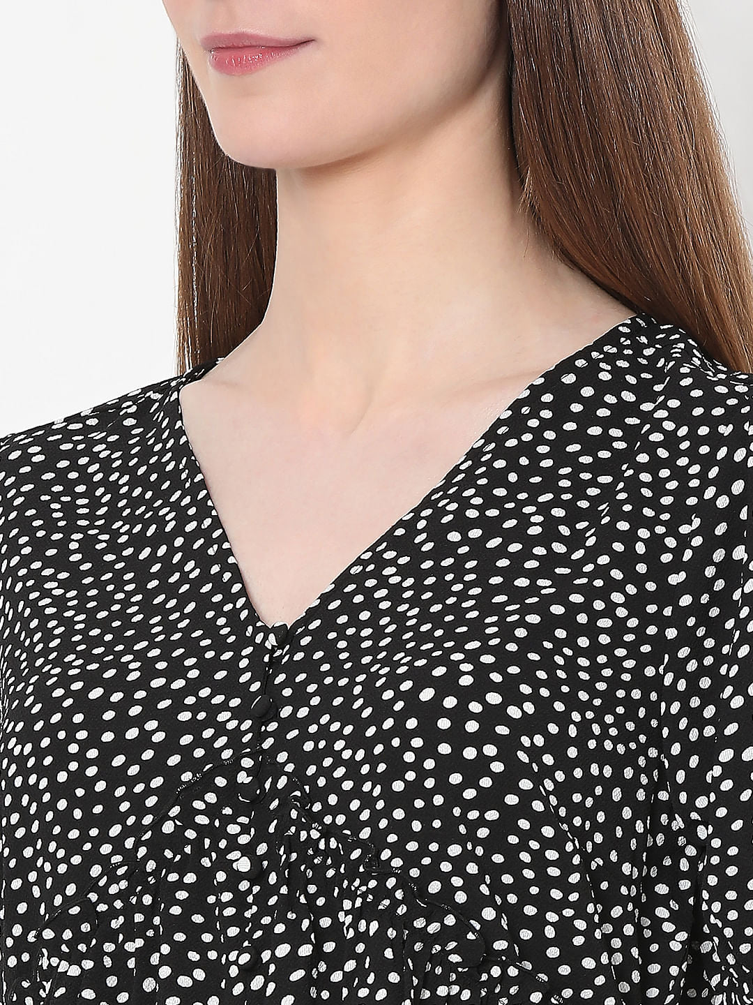 Black Polka Dot Top