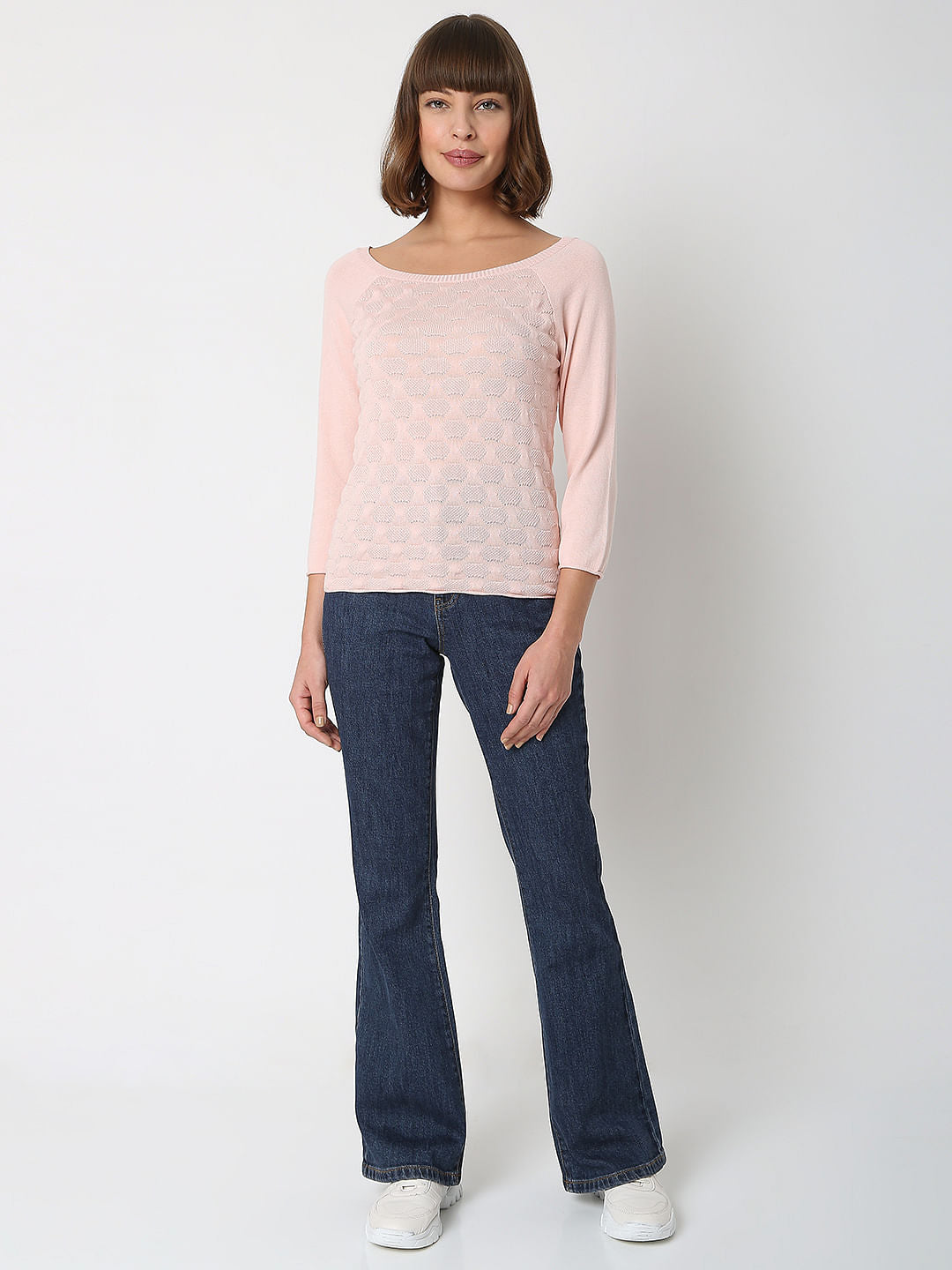 Pink Jacquard Pullover