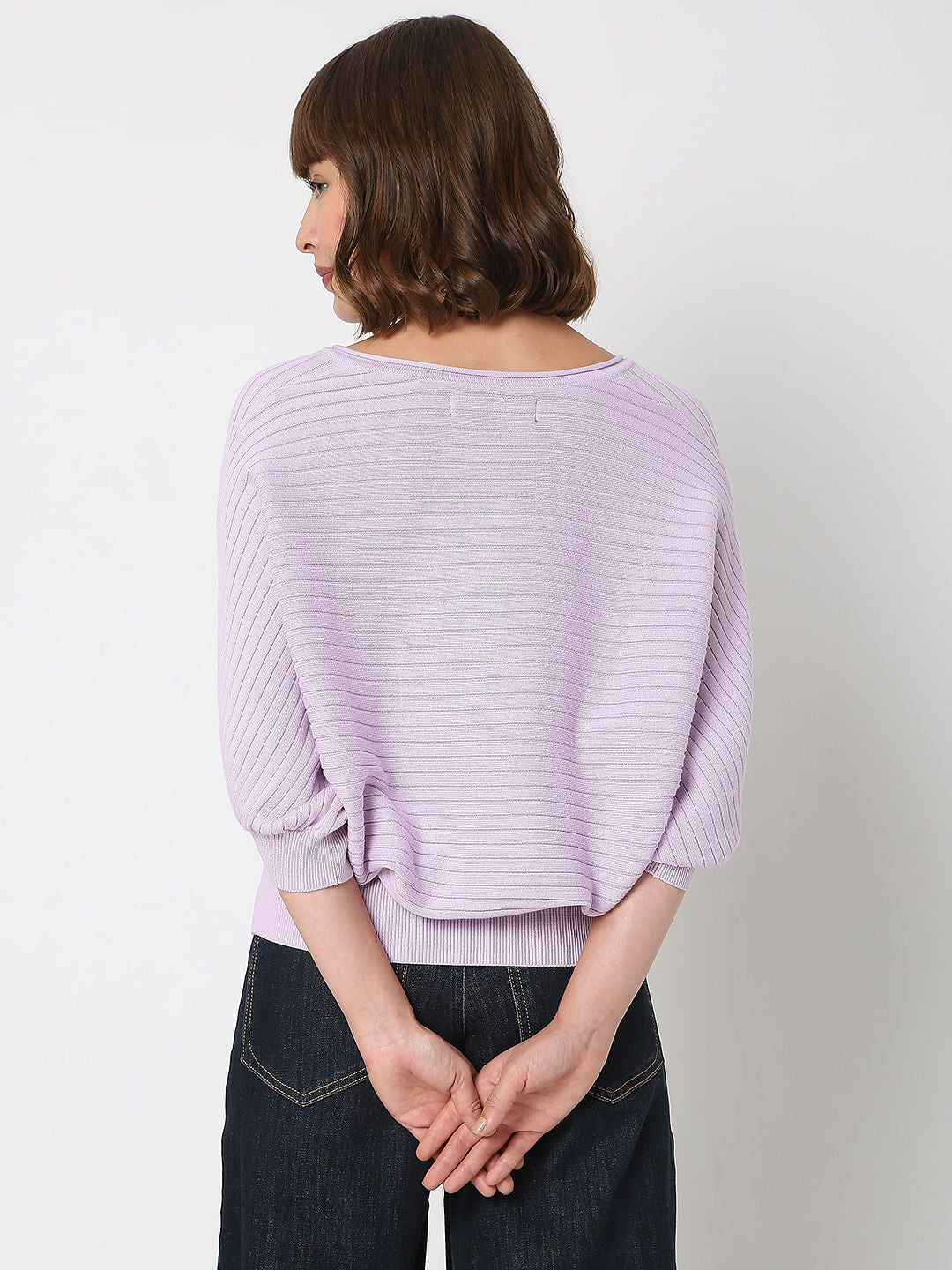 Lilac Dolman Sleeve Knit Top