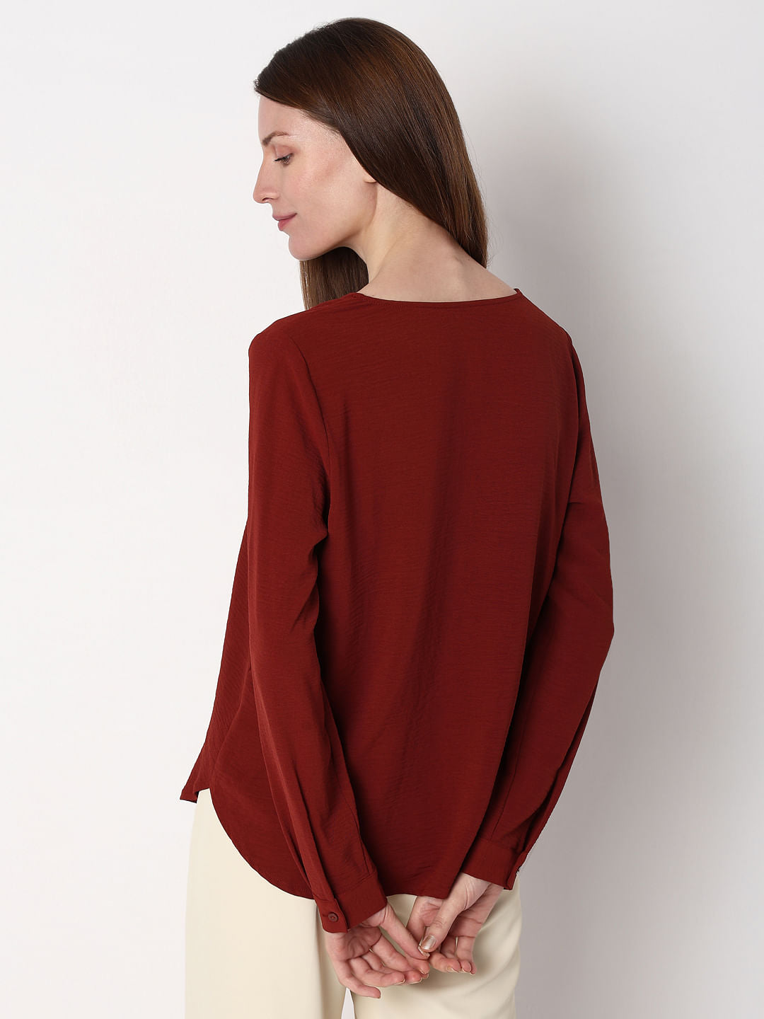 Brick Red Solid Shirt