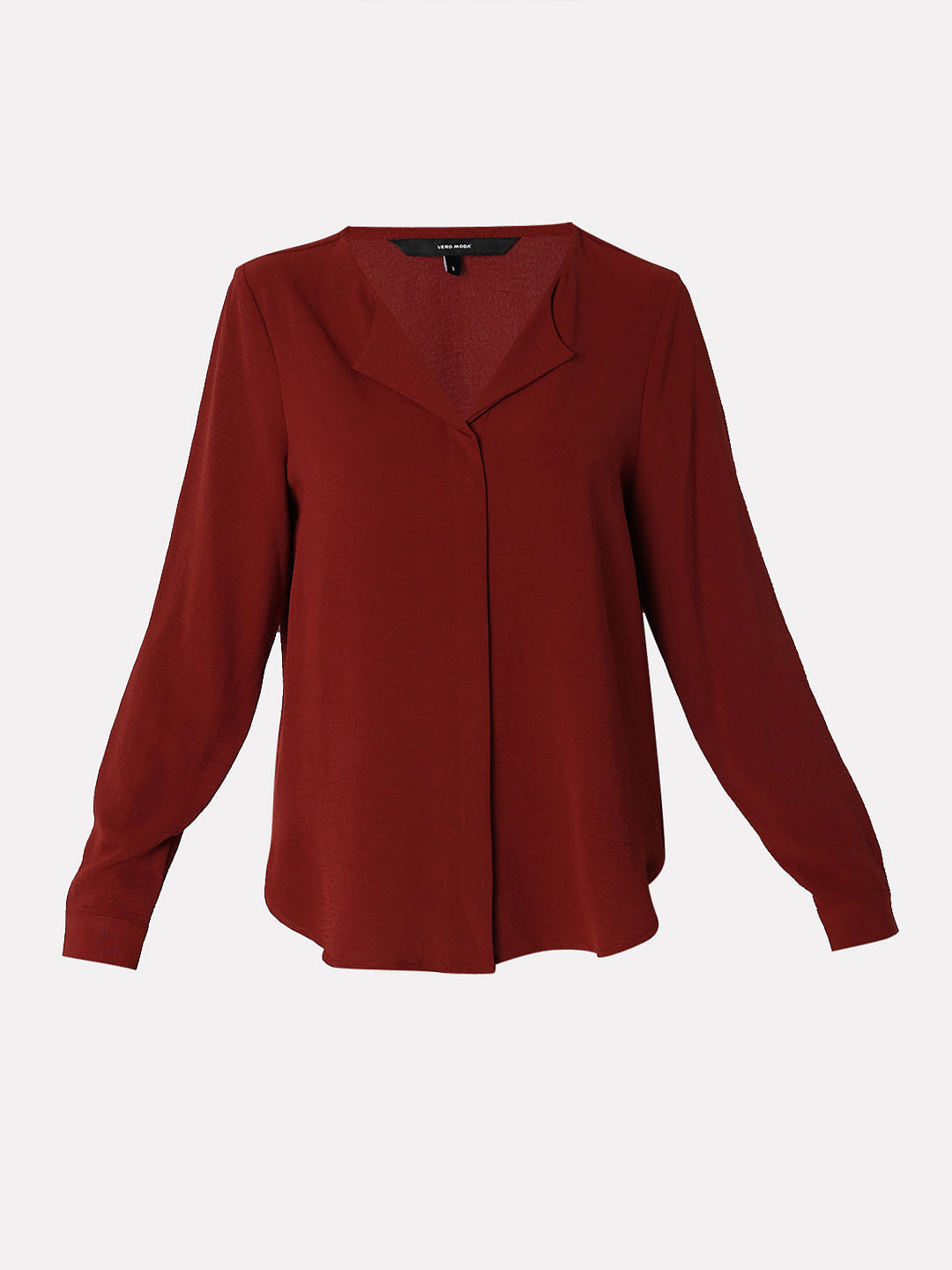 Brick Red Solid Shirt