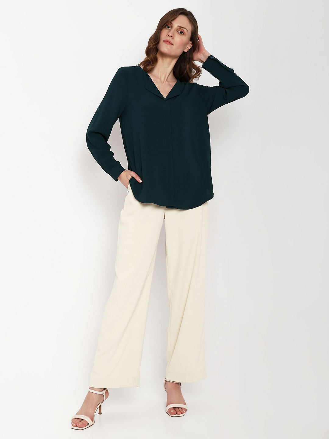 Dark Green Solid Shirt