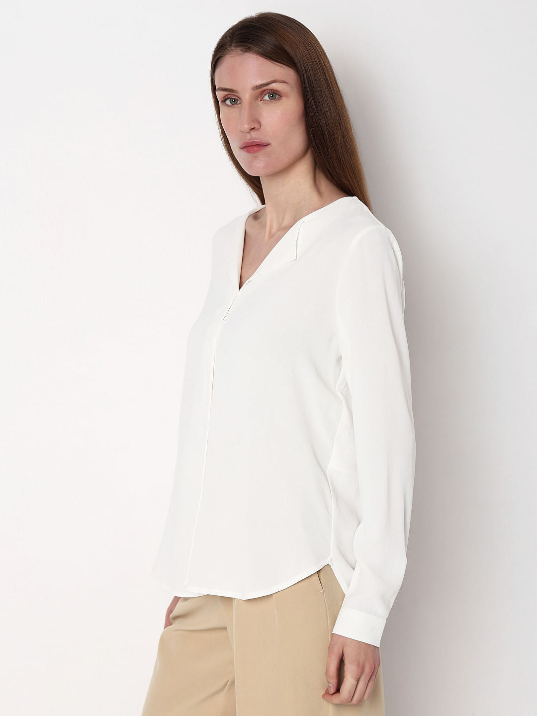 White Solid Shirt