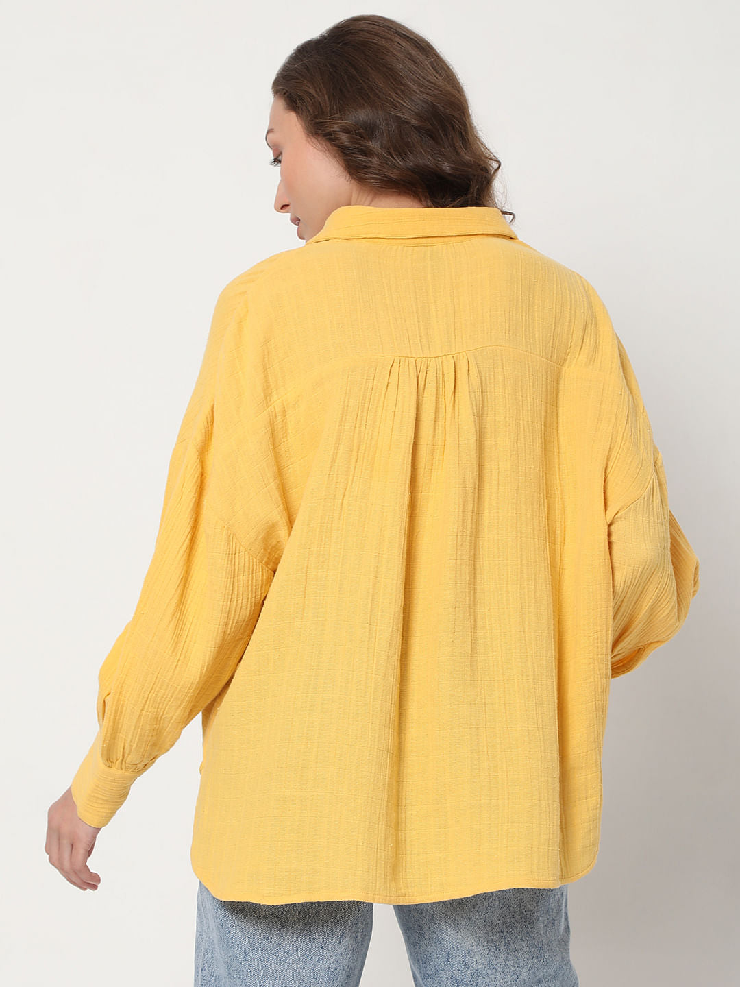 Mustard Textured Shirt