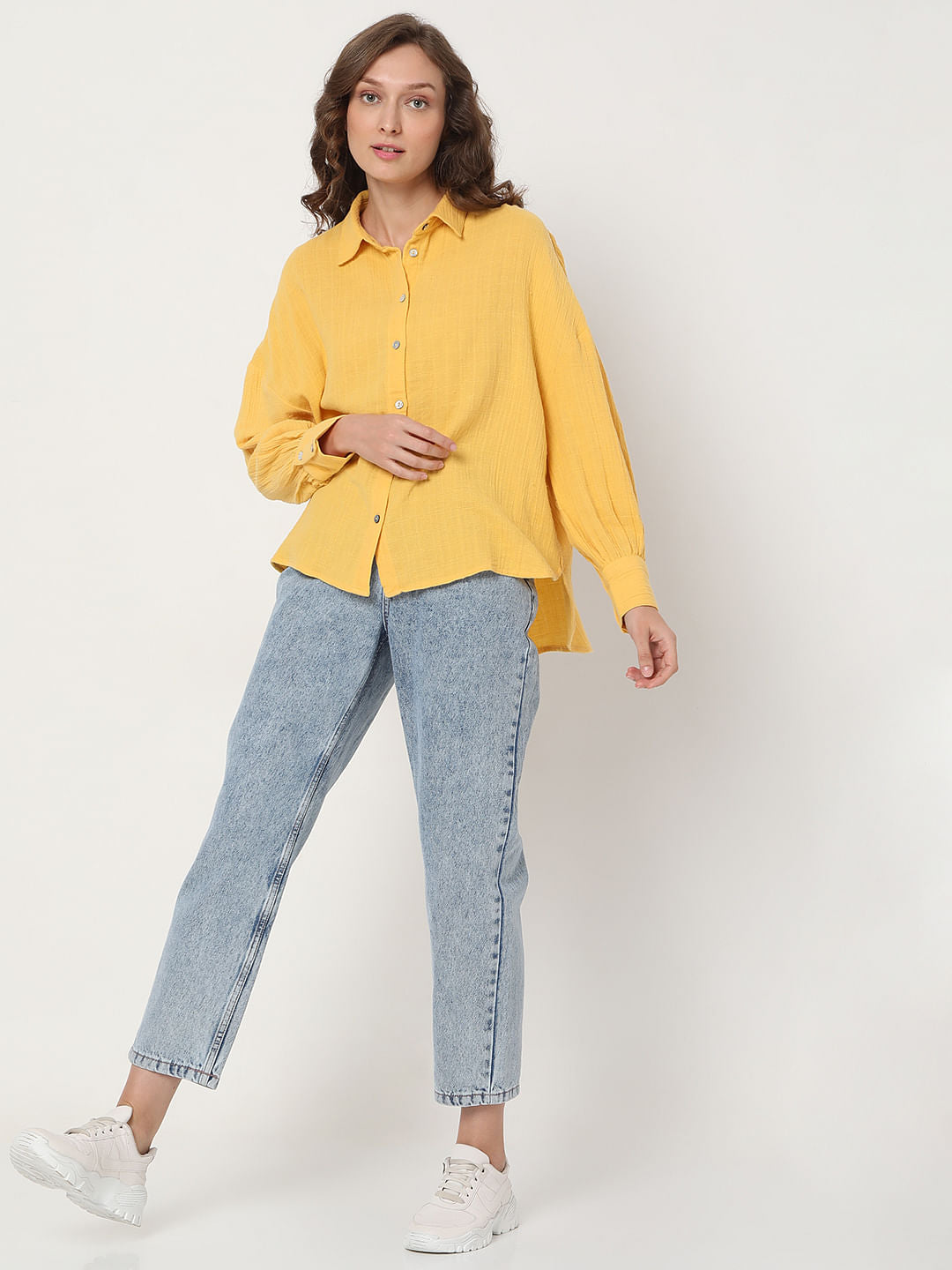 Mustard Textured Shirt