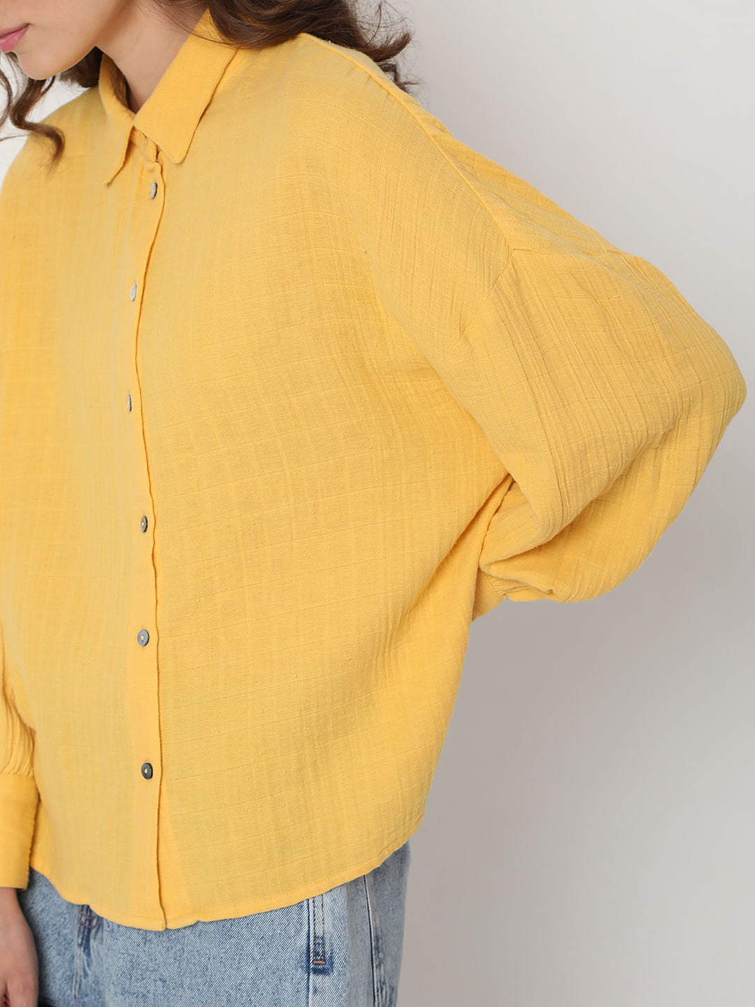Mustard Textured Shirt