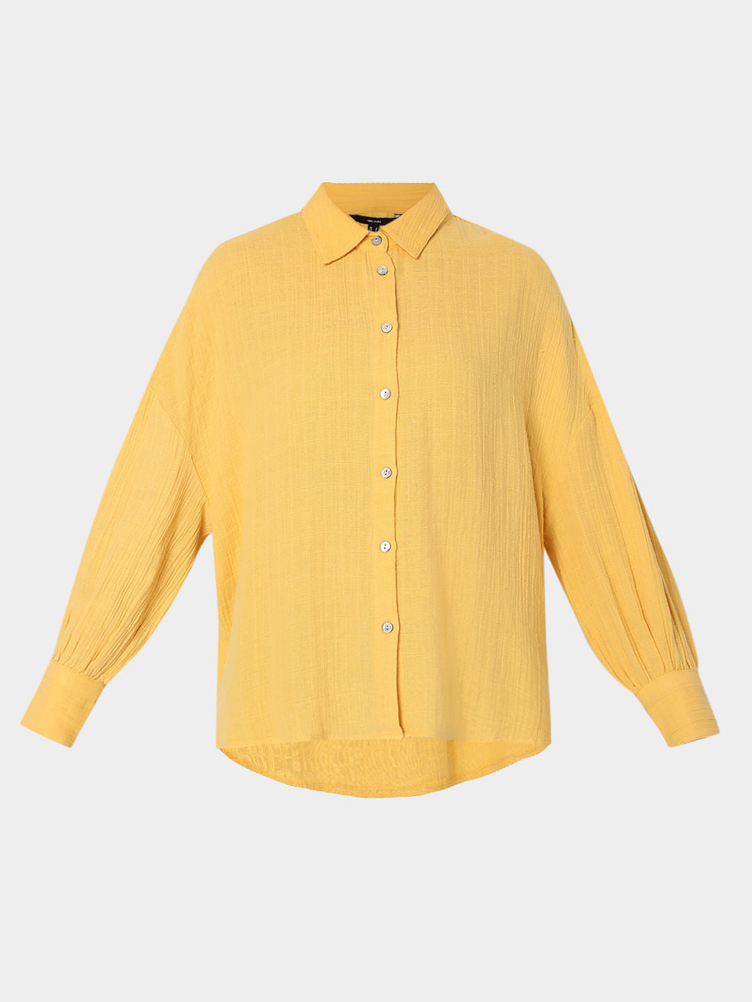 Mustard Textured Shirt