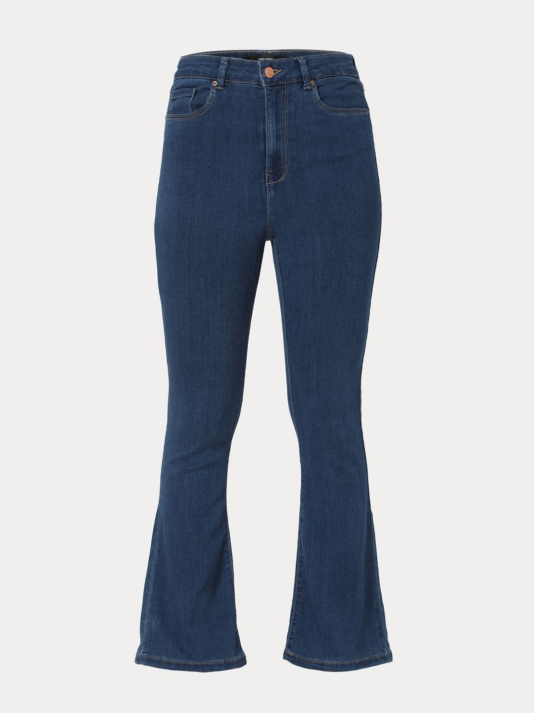 Blue High Waist Bootcut Jeans