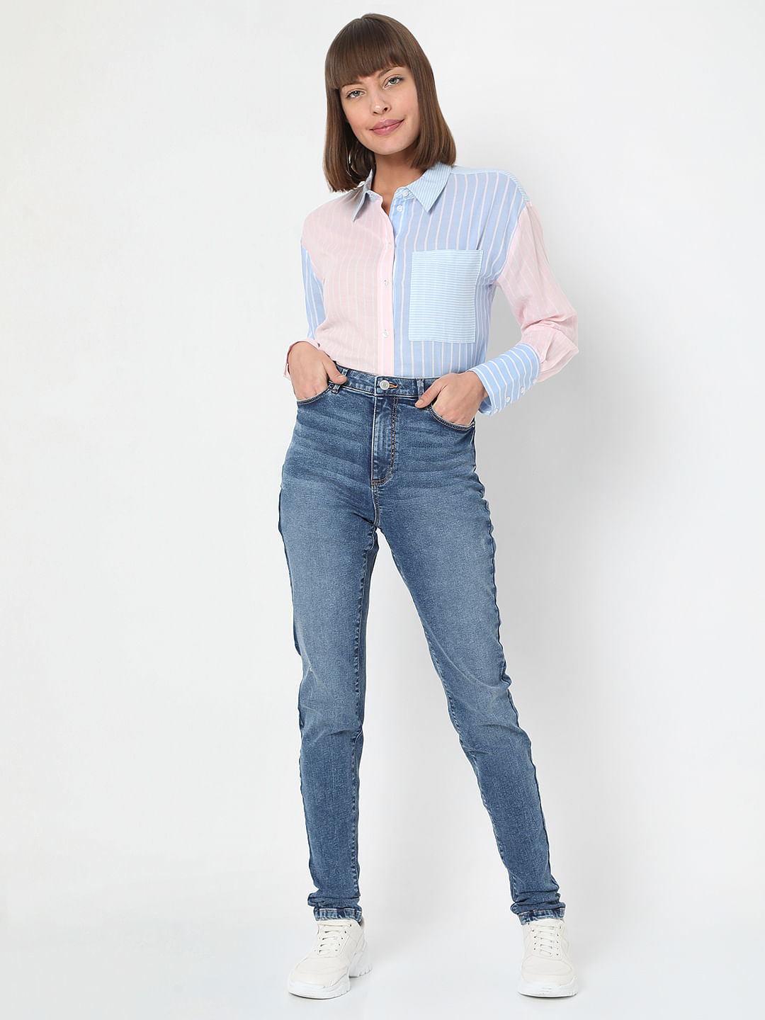 Blue High Waist Wendy Skinny Jeans