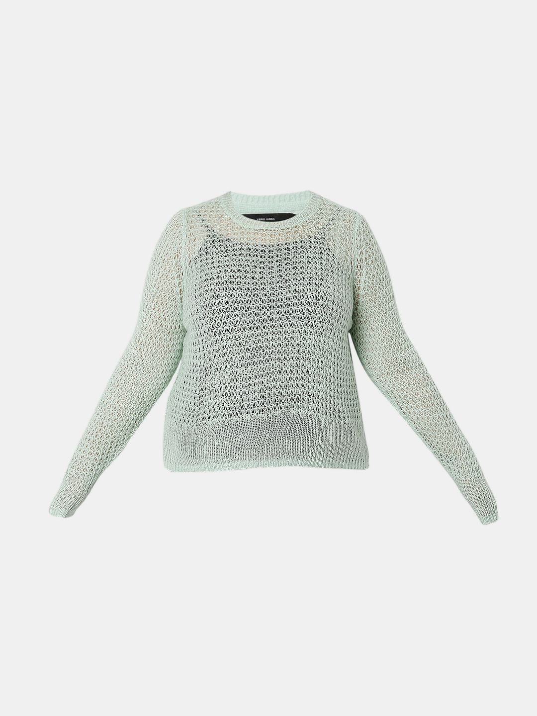 Curve Green Flat Knit Top