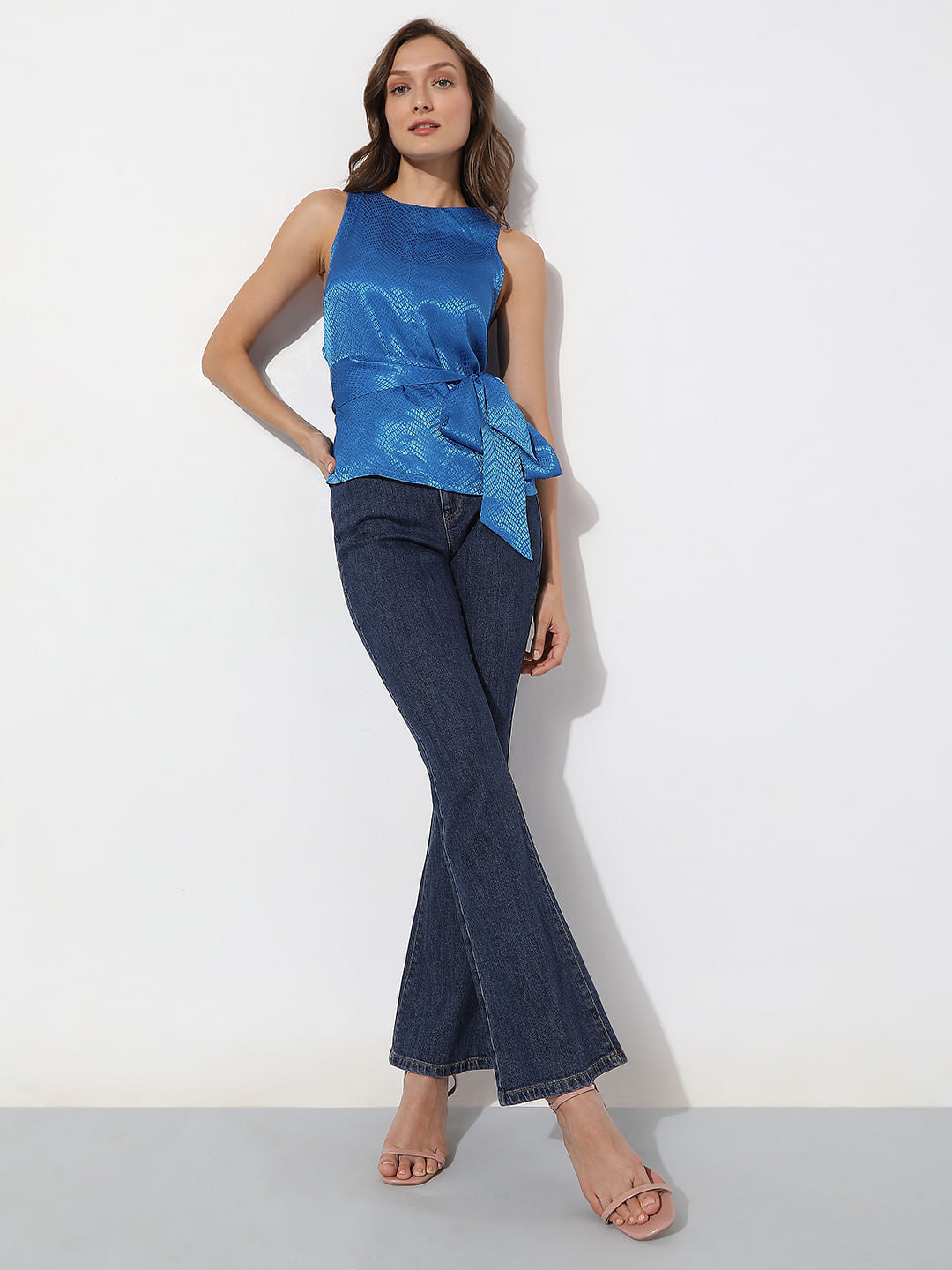Blue Tie-Up Top