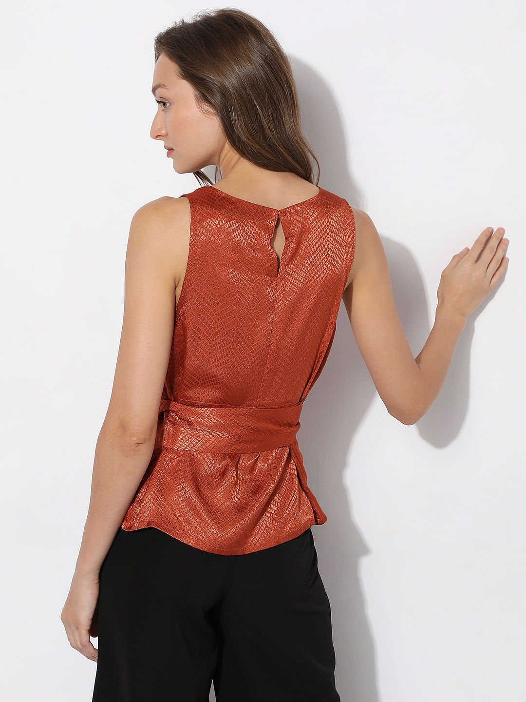 Rust Red Tie-Up Top