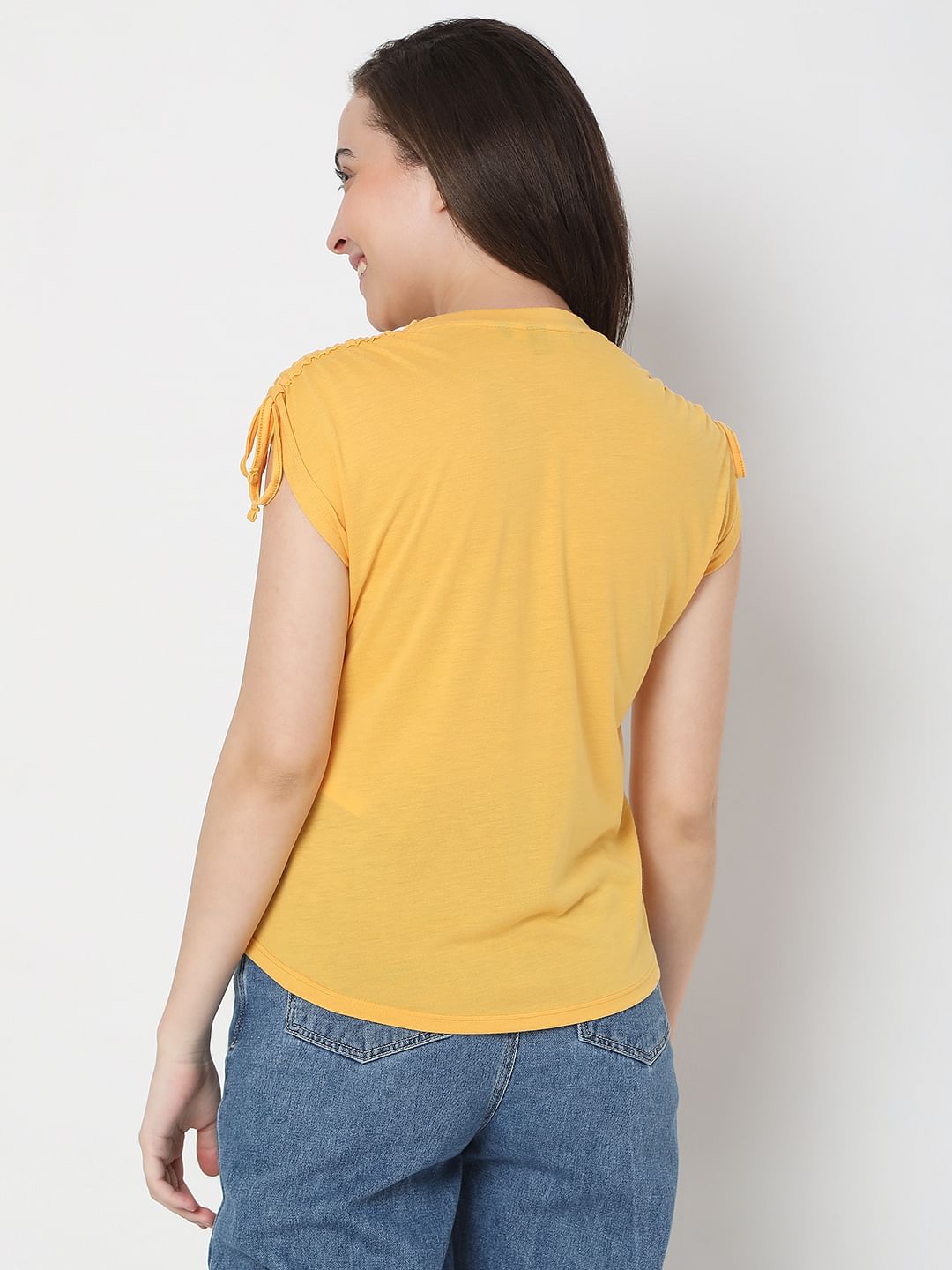 Yellow Graphic Print T-Shirt